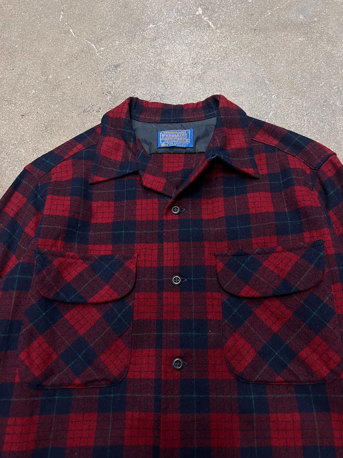 70‘s 펜들턴 울 체크 보드 셔츠 M 상품이미지3