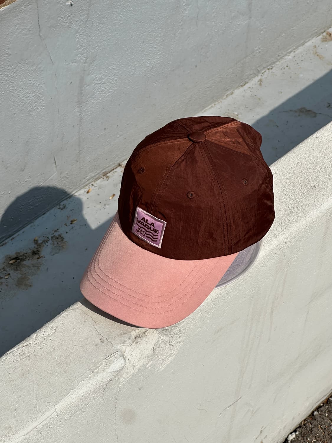 [M-L] 알라바그 웨이브 브라운핑크 투톤 볼캡 모자 상품이미지2
