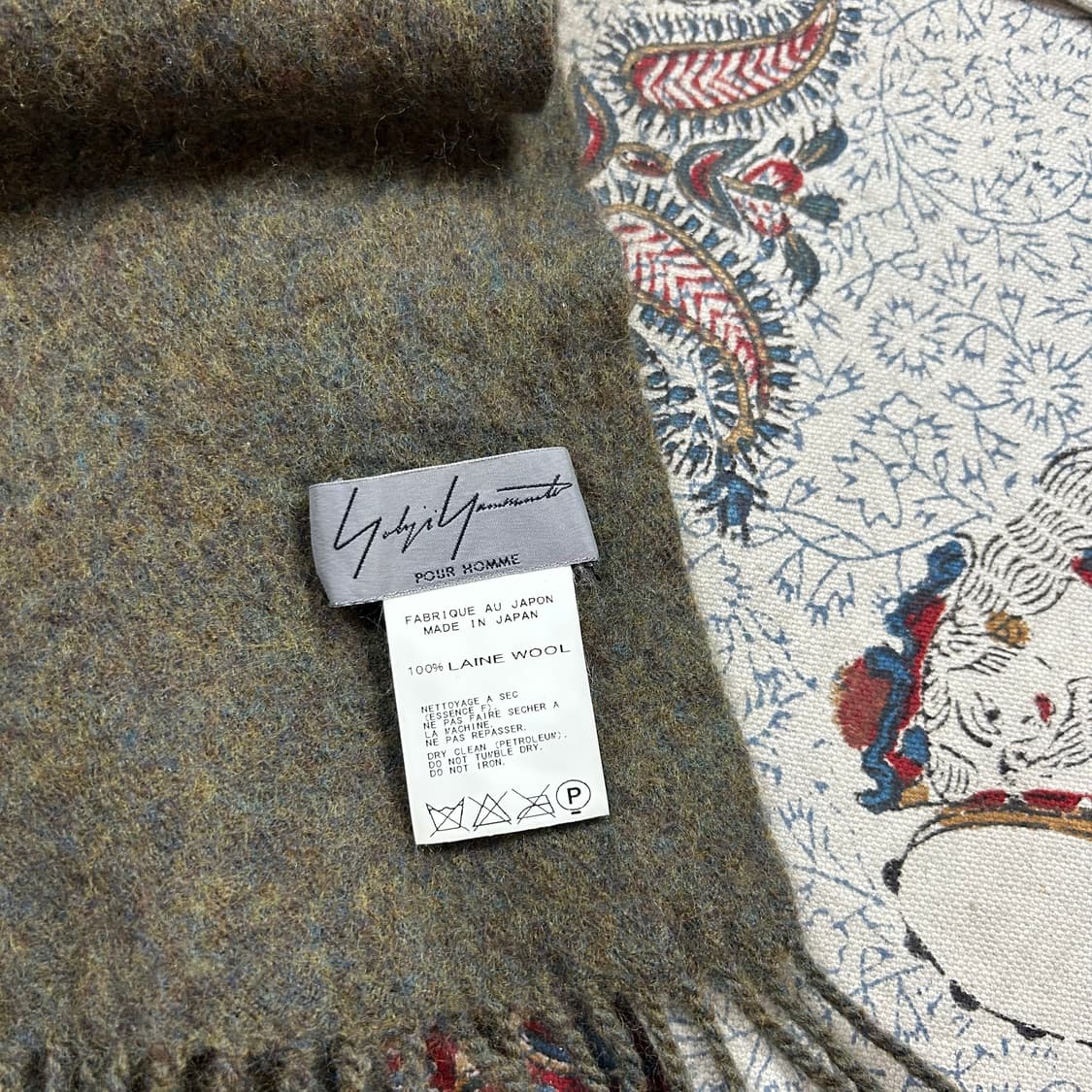 요지 야마모토 뿌르옴므 축융 울 머플러 상품이미지2