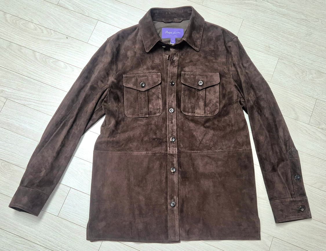 랄프로렌 퍼플라벨 스웨이드 오버 셔츠 상품이미지1