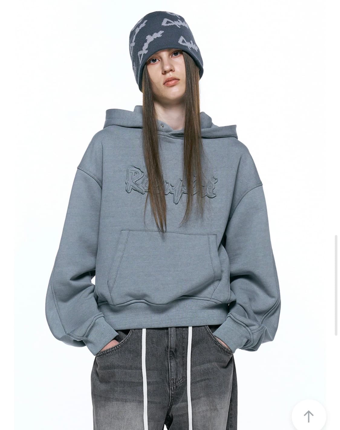 인사일런스우먼 아플리케 캠페인 후드티 상품이미지1