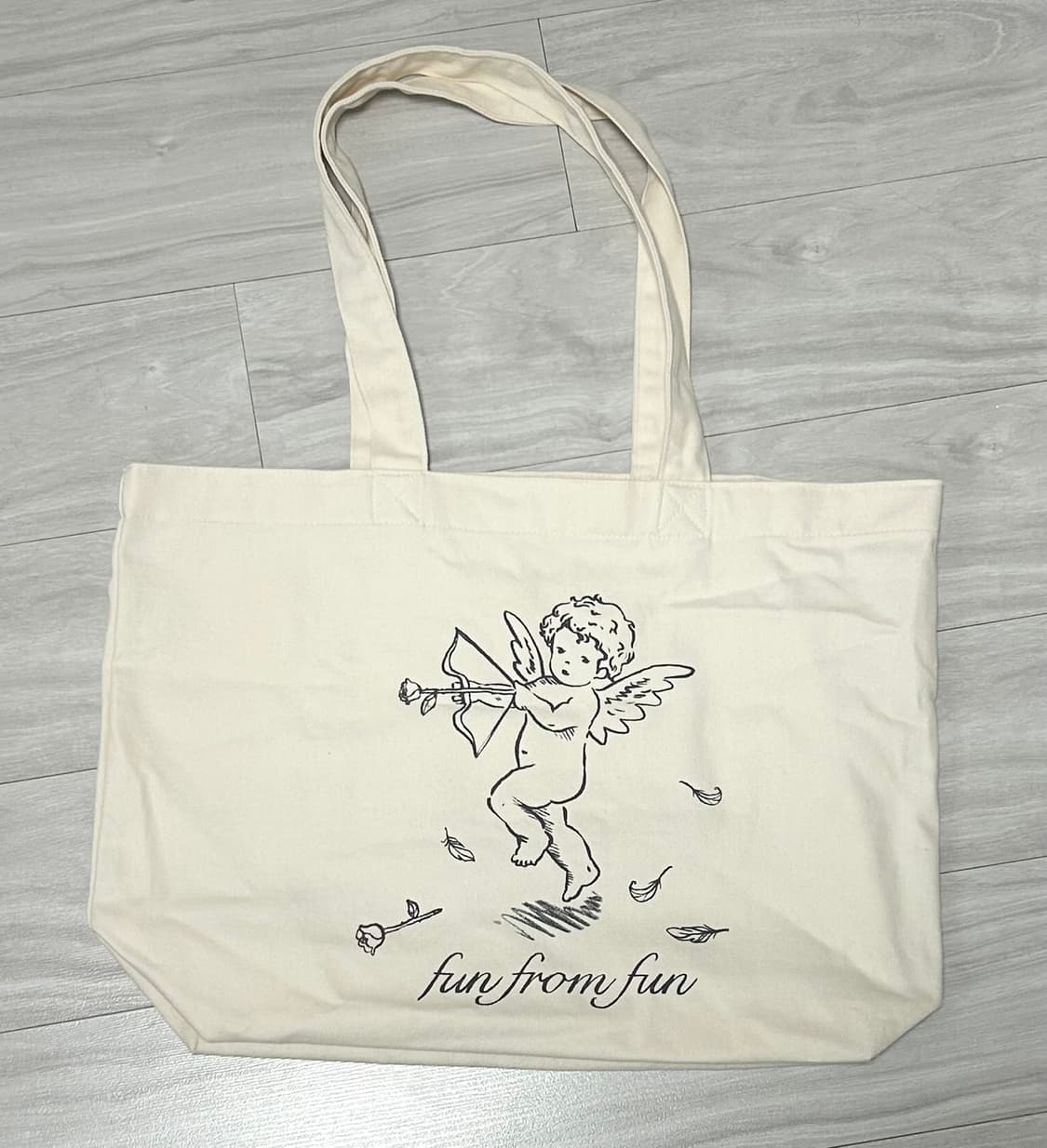 [펀프롬펀] LITTLE-GUARDIAN COTTON BAG, CREAM 상품이미지2