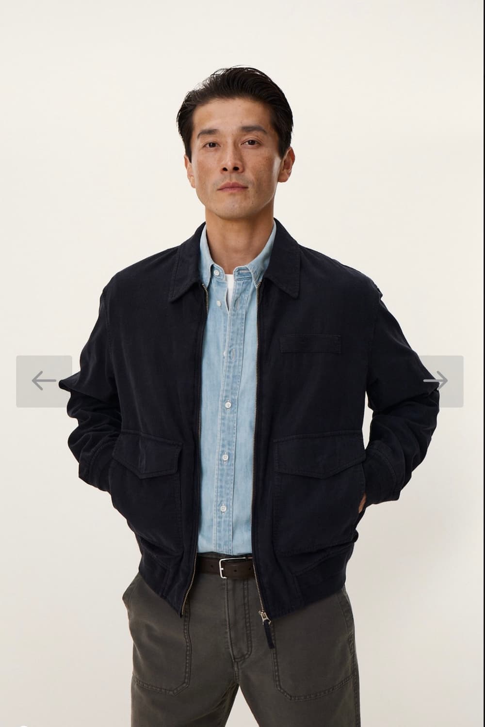 포터리 / 버튼다운 데님셔츠 라이트블루 / 2사이즈 상품이미지5