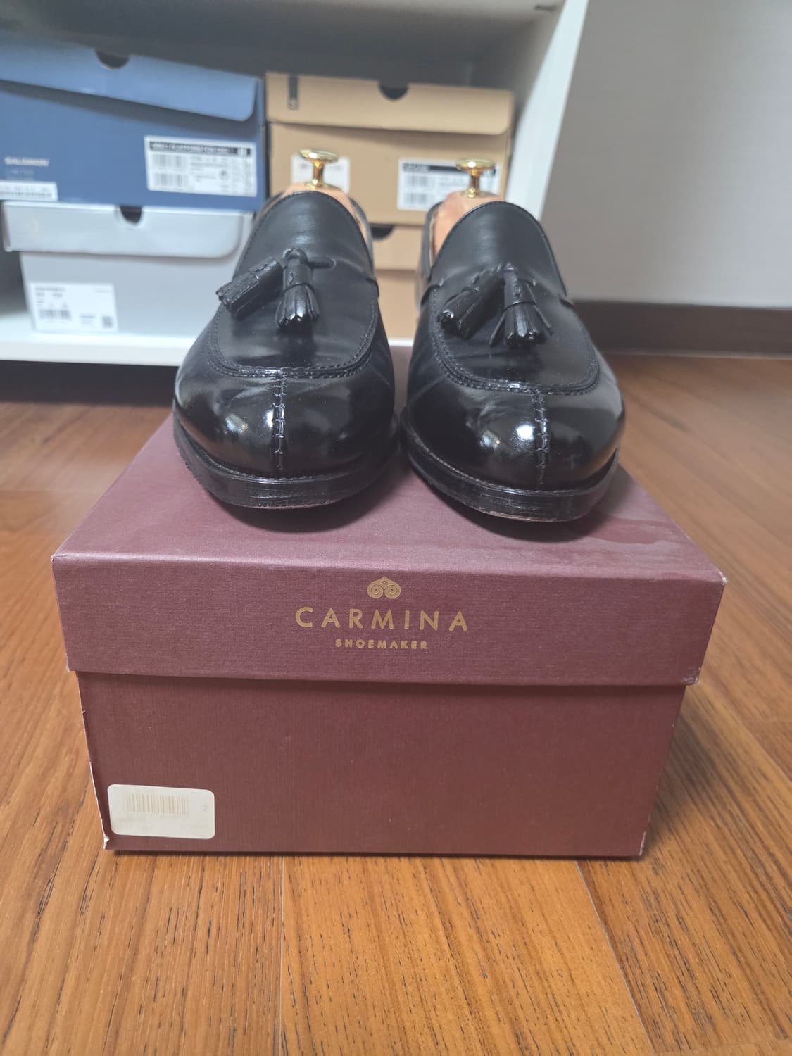 Carmina 블랙 태슬 로퍼 상품이미지1