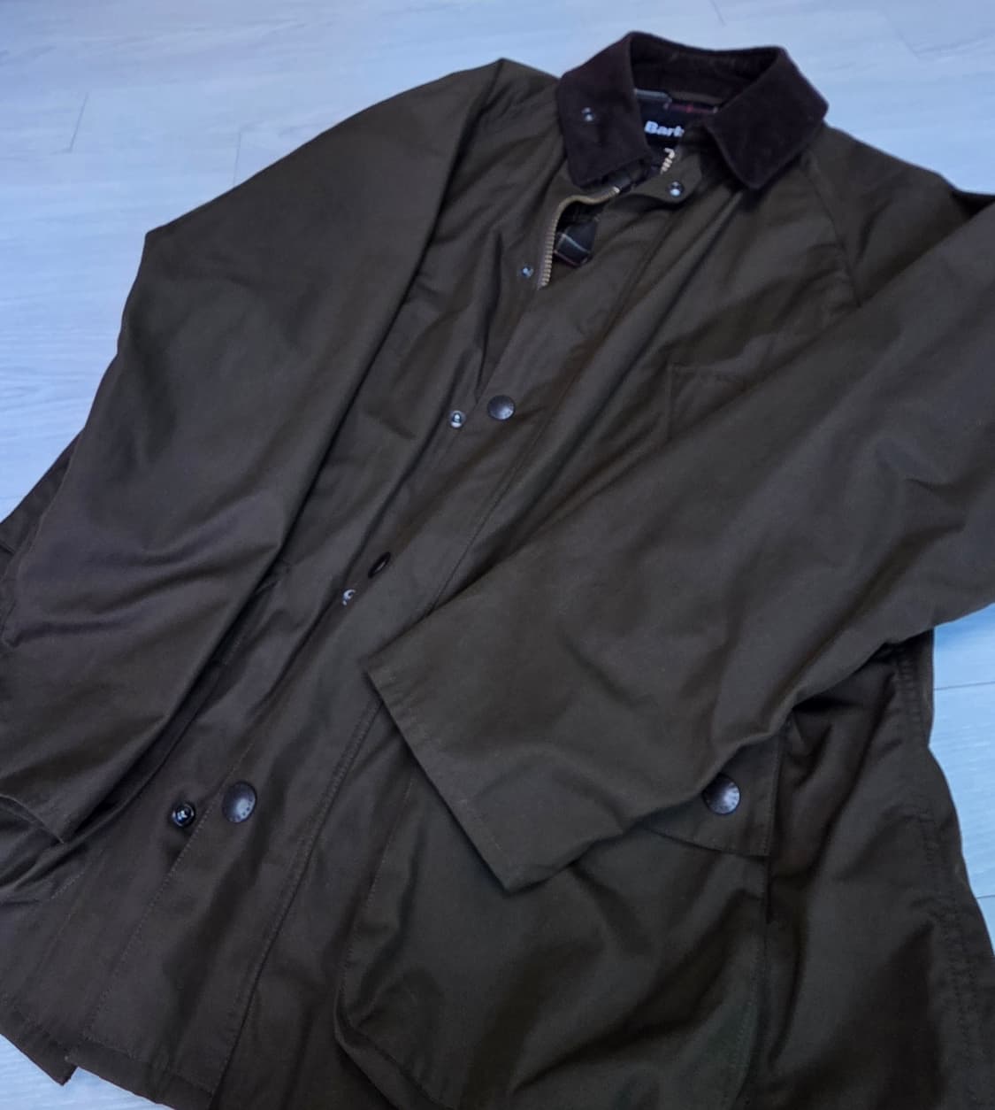 빔즈 x 바버 비데일 클래식 핏 폴리에스터 코튼 피치 스킨 재킷 42 상품이미지6