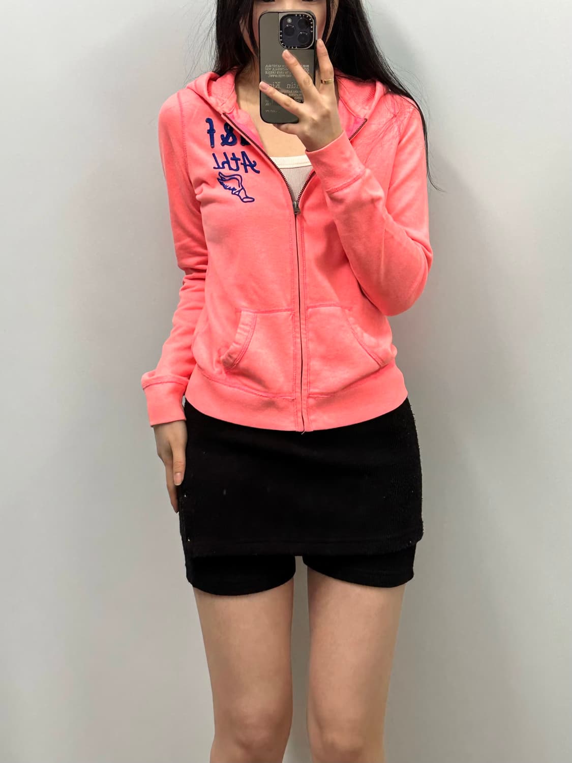 아베크롬비 y2k 와투케 윙슈즈 핑크 후드집업 상품이미지1