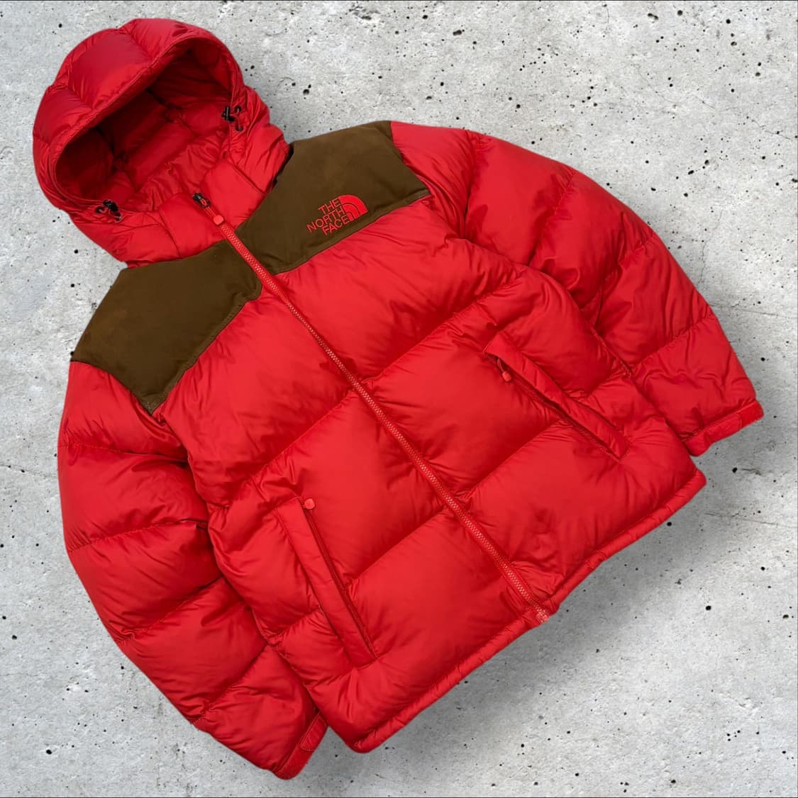 [100] 노스페이스 화이트라벨 마르코 눕시 패딩 레드 브라운 B396 상품이미지1