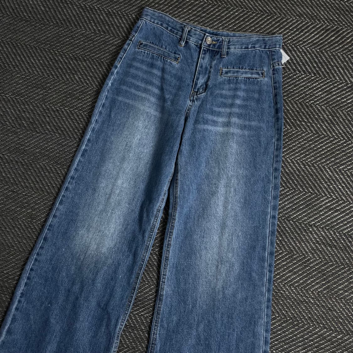 빈티지 절개 디테일 워싱 와이드핏 데님 팬츠y 3395 상품이미지1