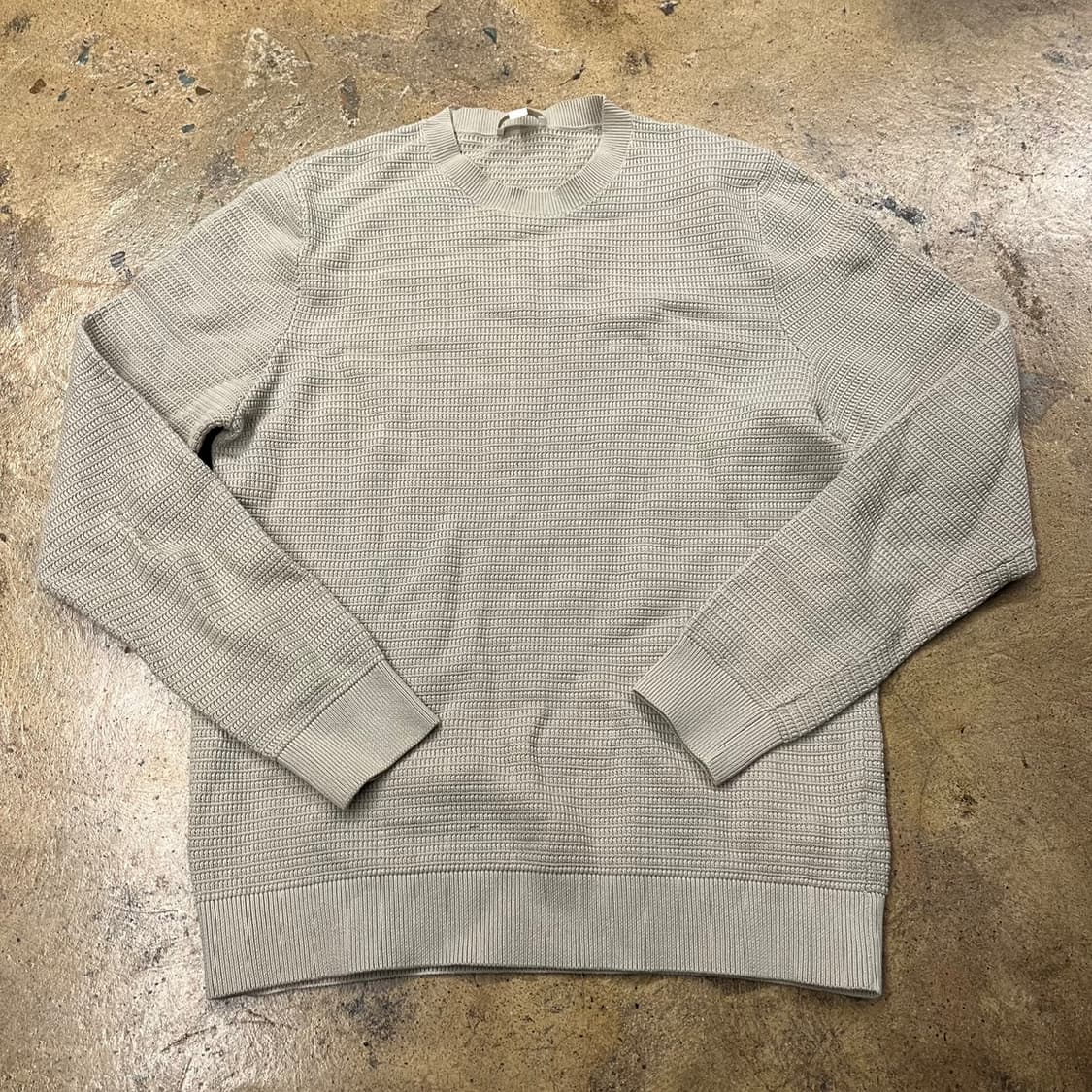 [정품/M] 코스 베이지색 와플 니트 맨투맨 티셔츠 b10 상품이미지2