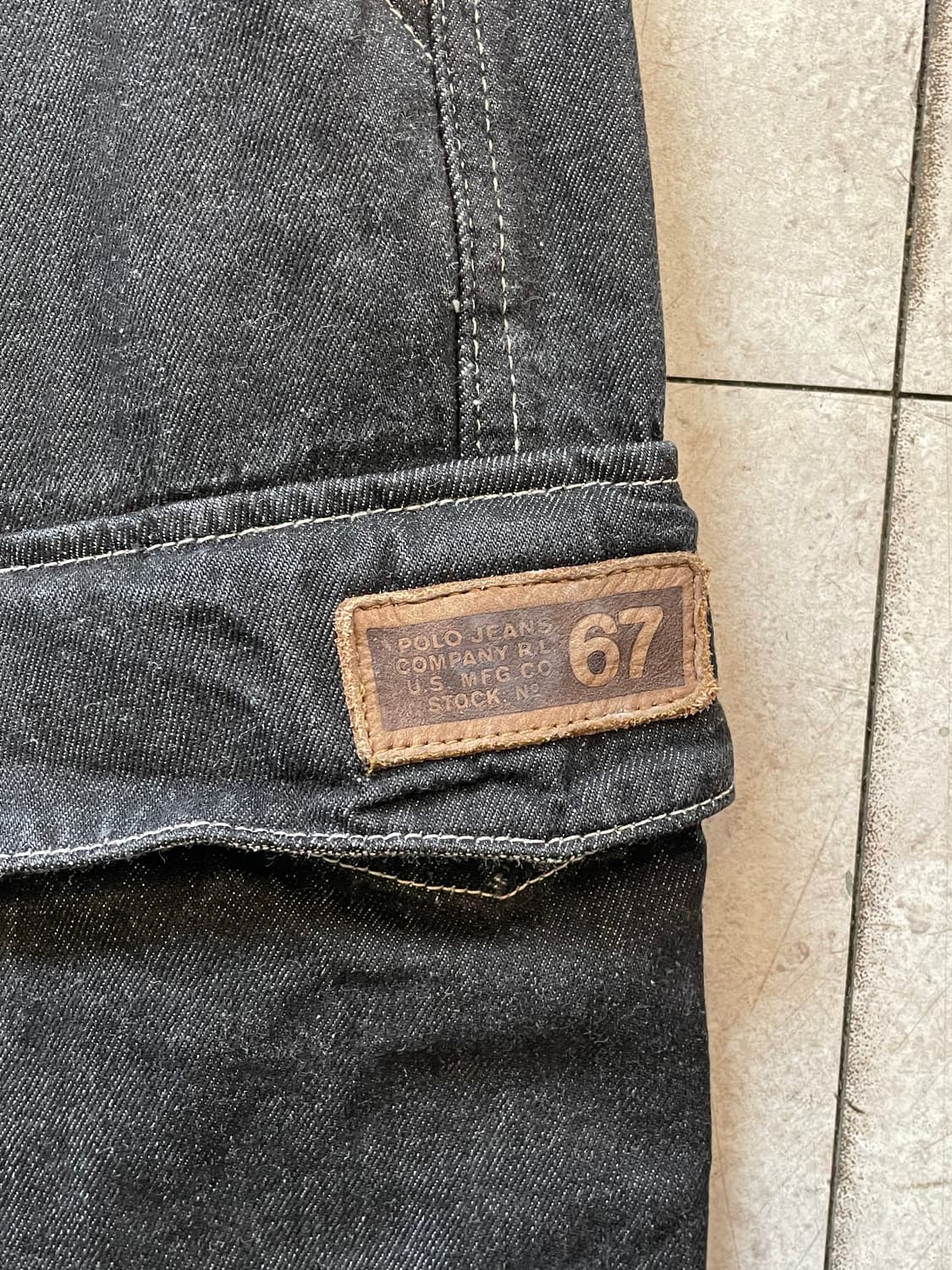  폴로 랄프로렌 블랙 데님 카고 와이드 팬츠 상품이미지4