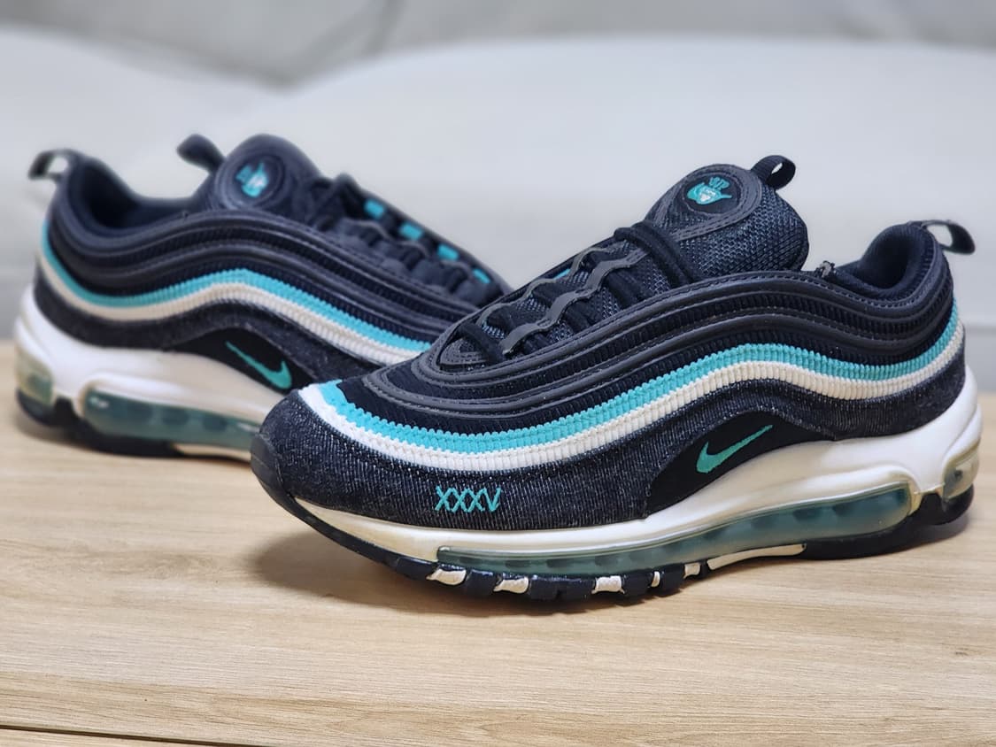 나이키 에어맥스 97 SE XXXV 블랙 스포츠 터콰이즈 240mm 상품이미지3