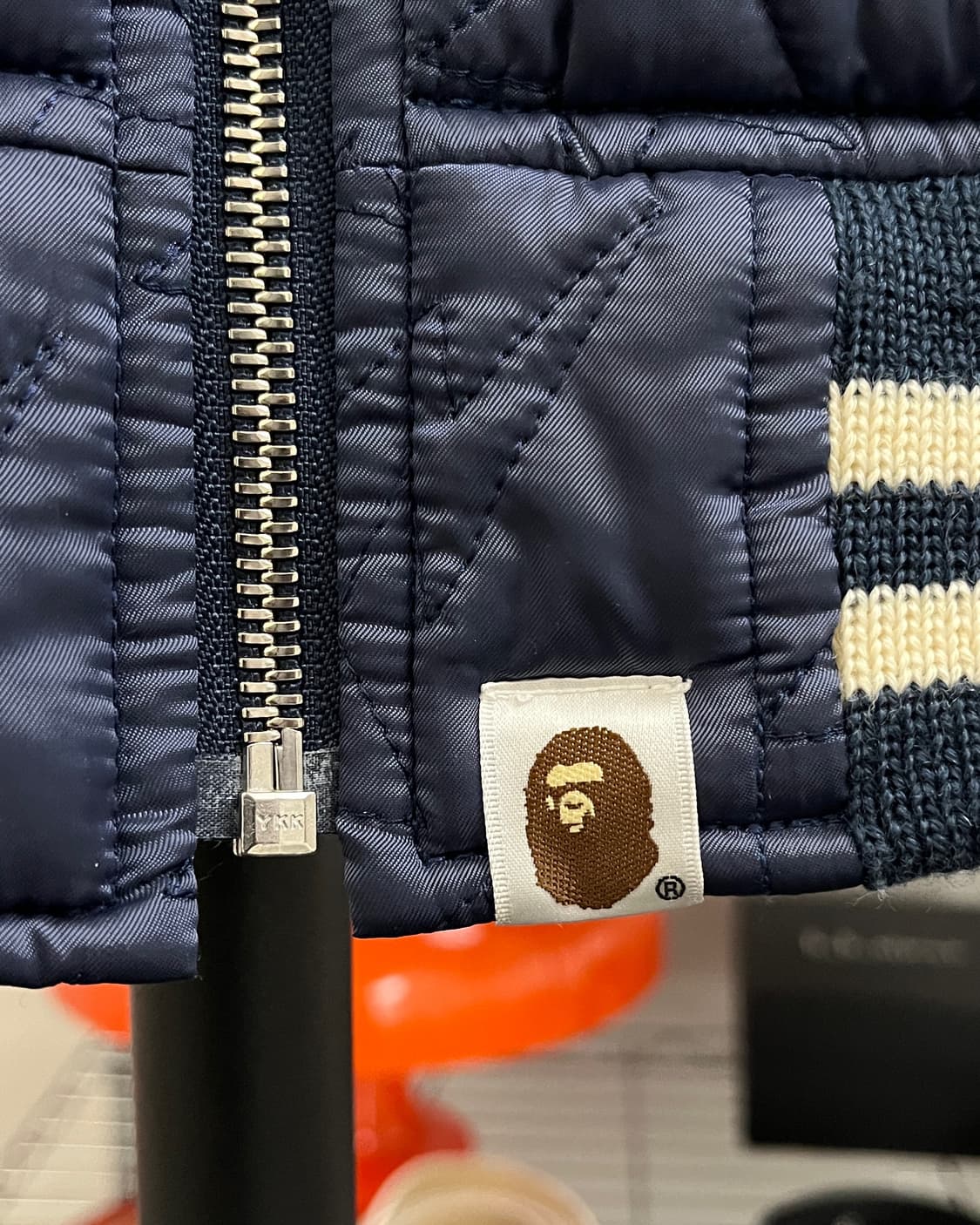 베이프 스타 00s 퀼팅 패딩 네이비 상품이미지9