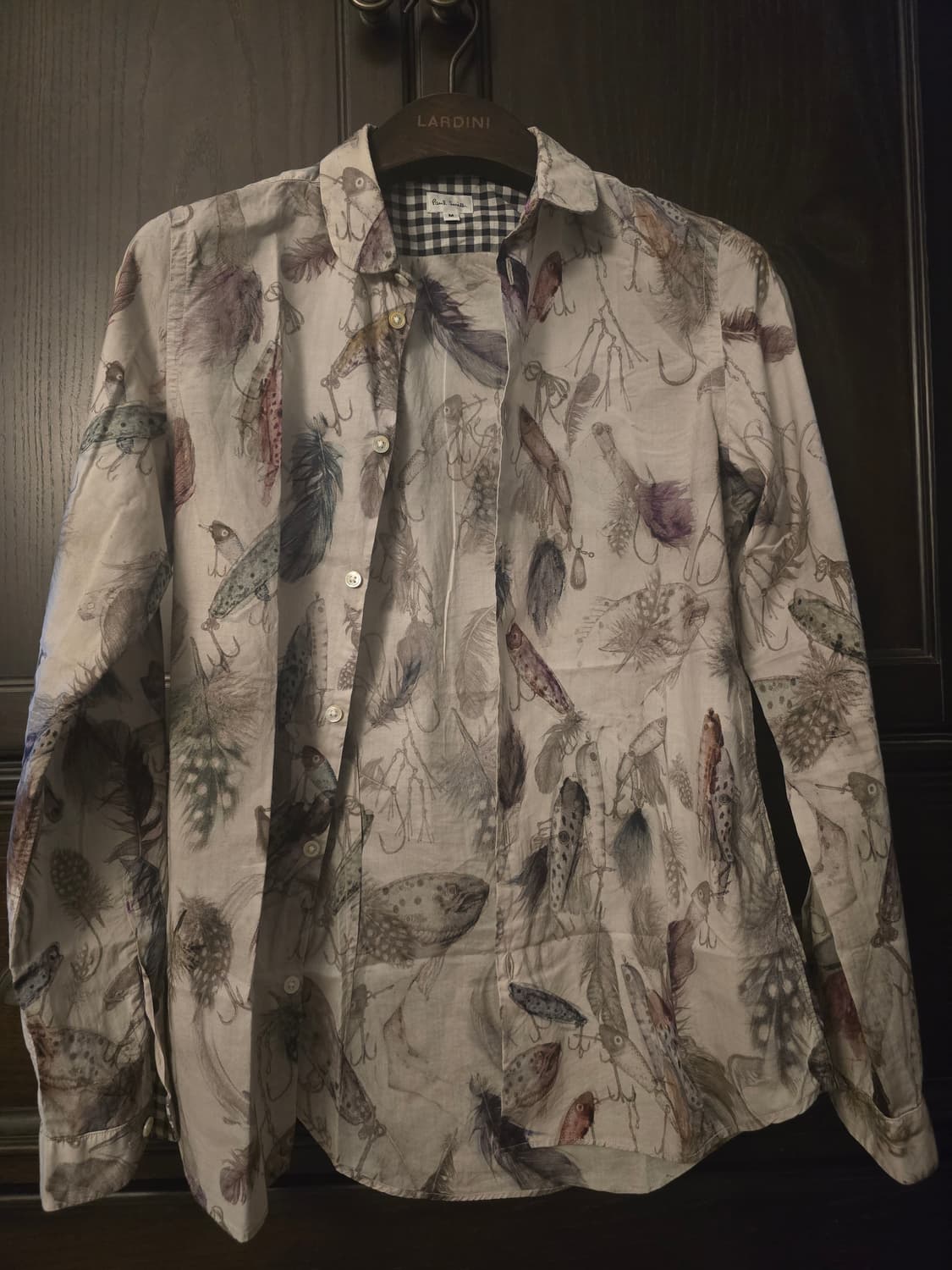 폴 스미스 낚시 프린트 긴팔 셔츠 M사이즈입니다. 상품이미지2