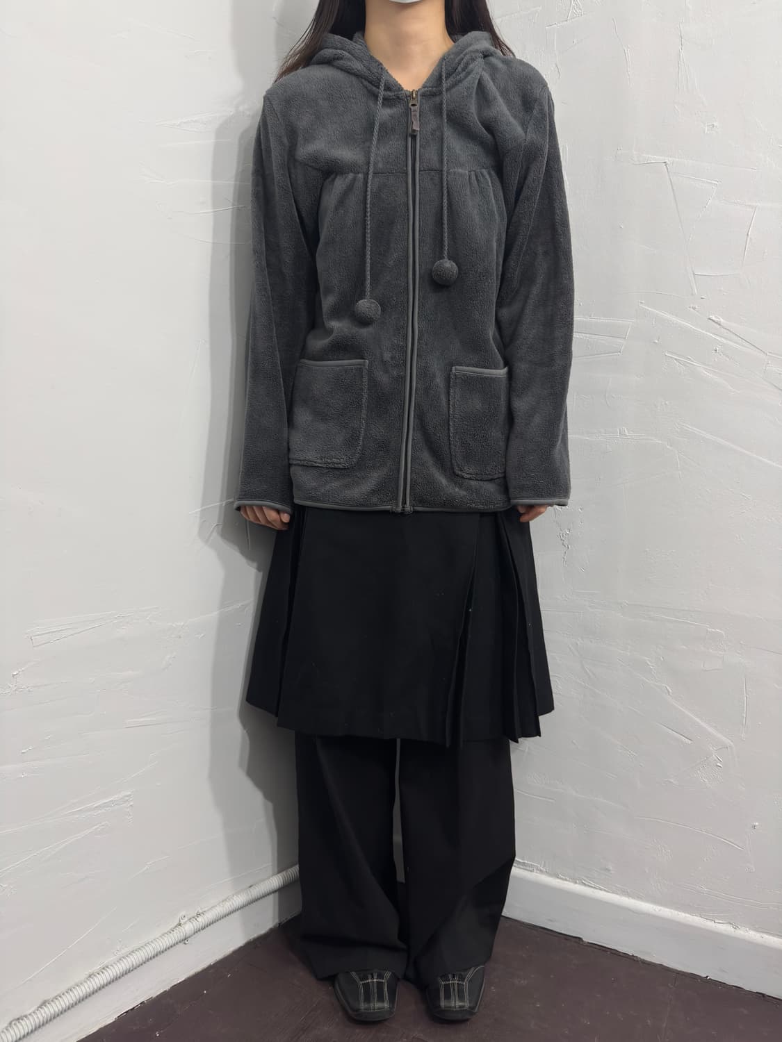 fleece hood zipup 상품이미지2