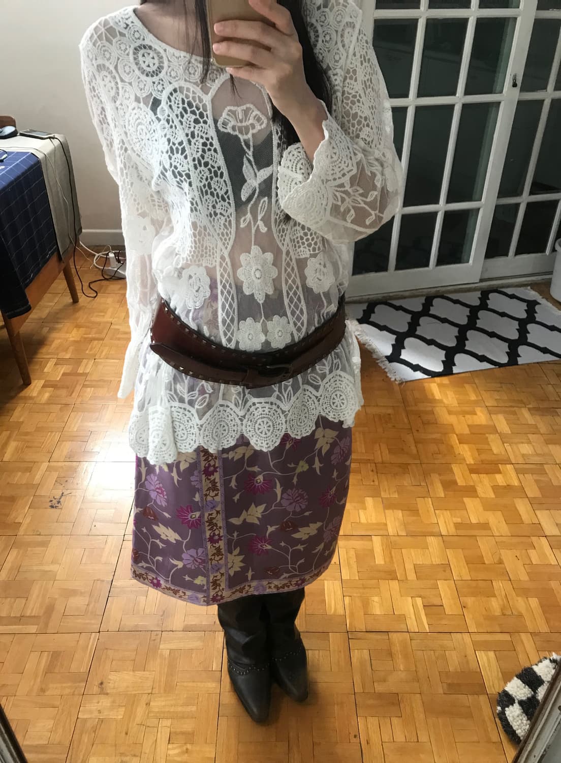 vintage pattern skirt (25inch) 상품이미지7