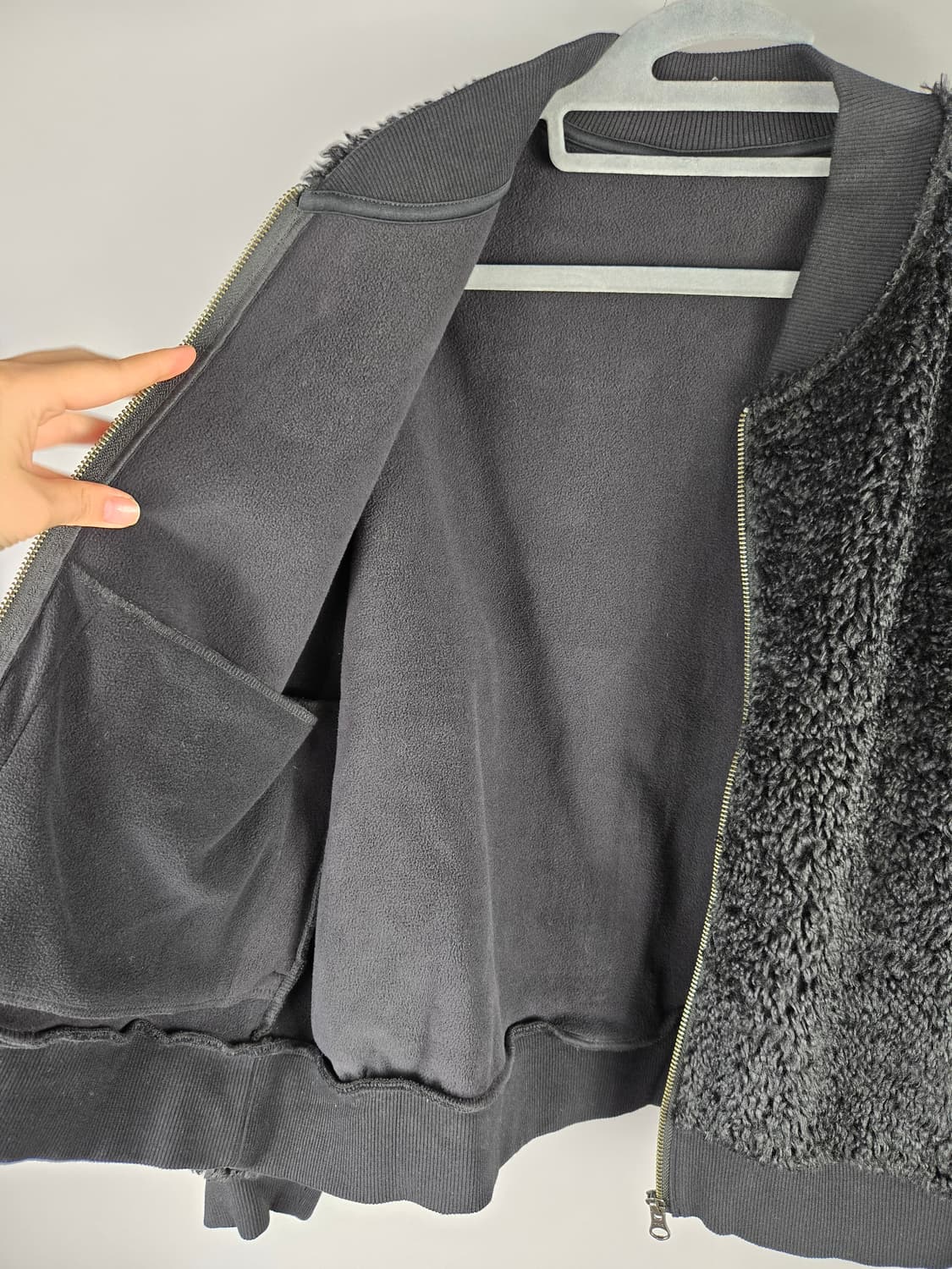 [무료배송]유니클로 XL 여성 기모 뽀글이 플리스 자켓 상품이미지7