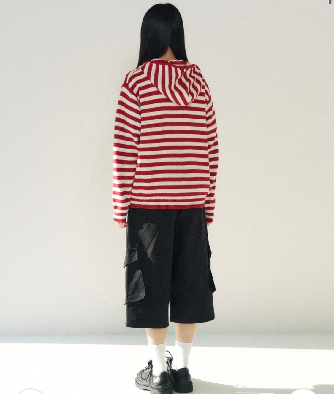 슬로우애시드 니트 후드집업 L 상품이미지6