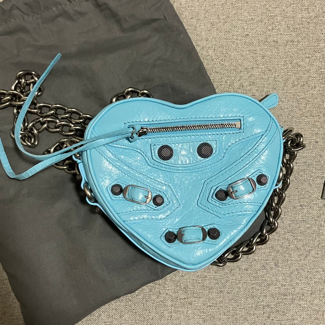 [OS] 발렌시아가 르카골 하트 백 블루 상품이미지2