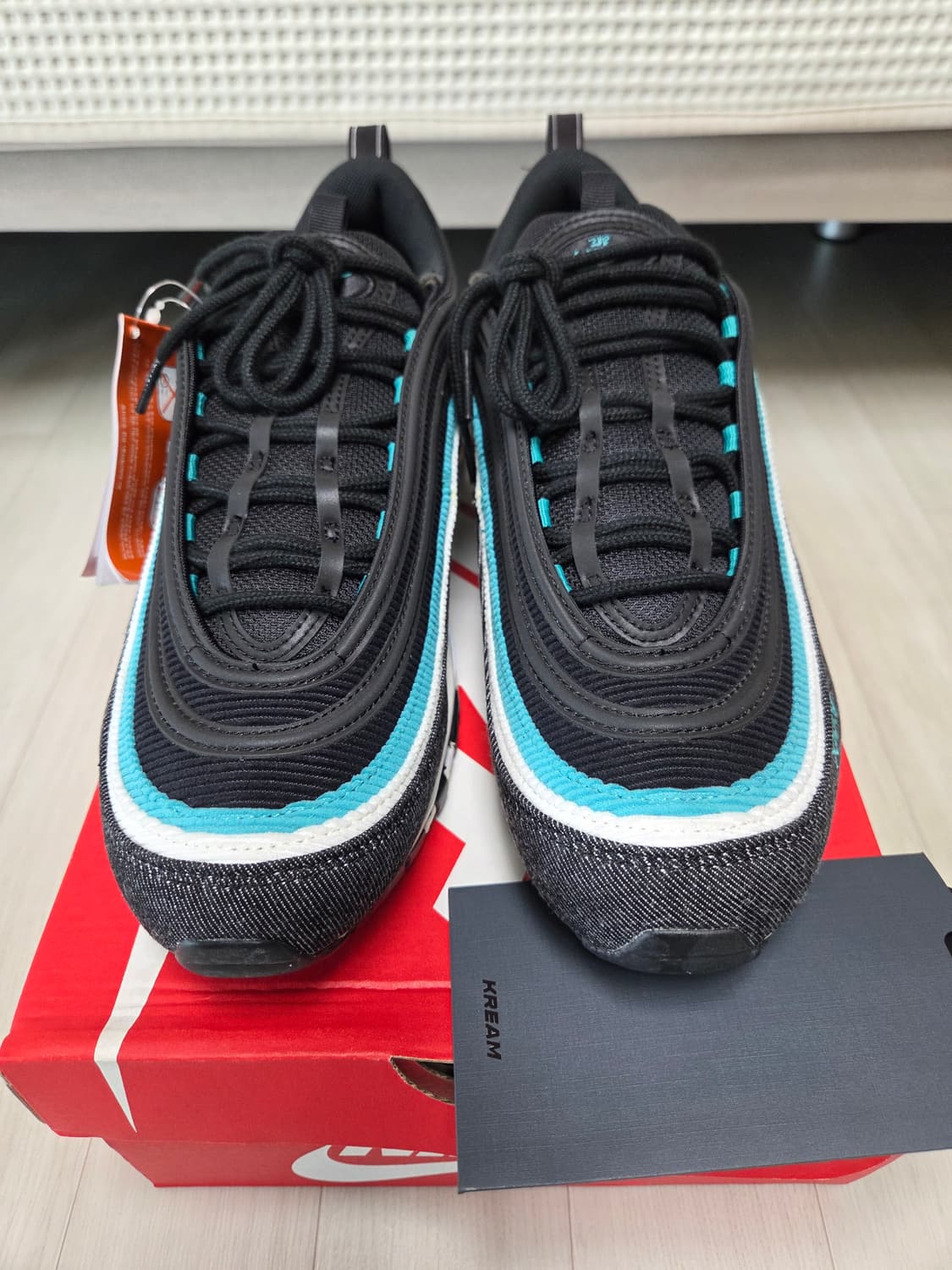 나이키 에어맥스 97 SE 블랙 터콰이즈 [280,새상품]  상품이미지2