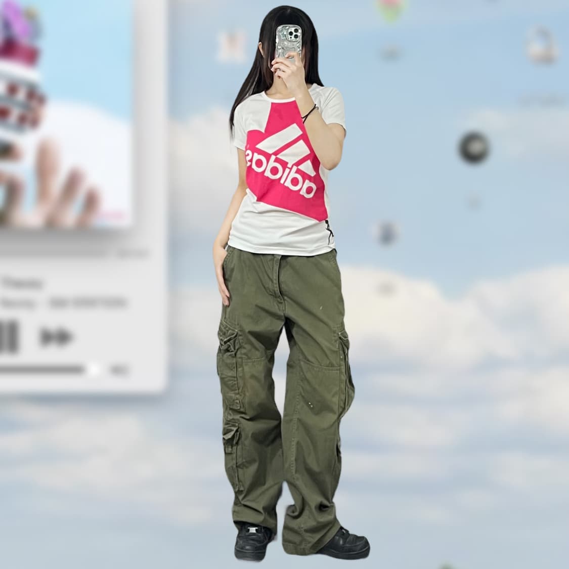 아디다스 네오 하트 프린팅 반팔티 상품이미지1