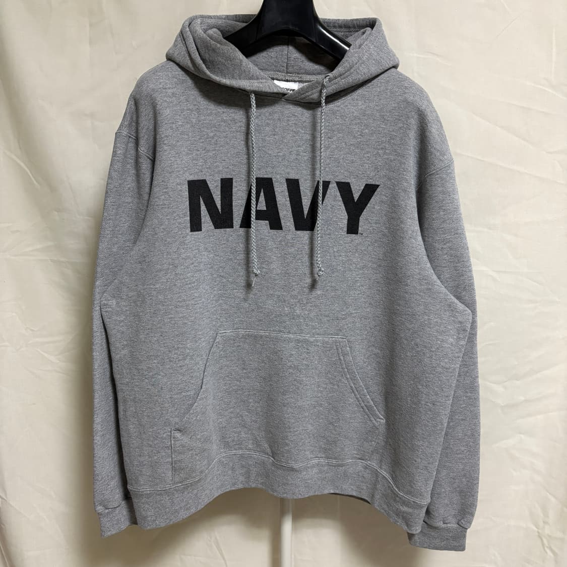 SOFFE 90s US NAVY 프린트 후드티 / 그레이, L 상품이미지1