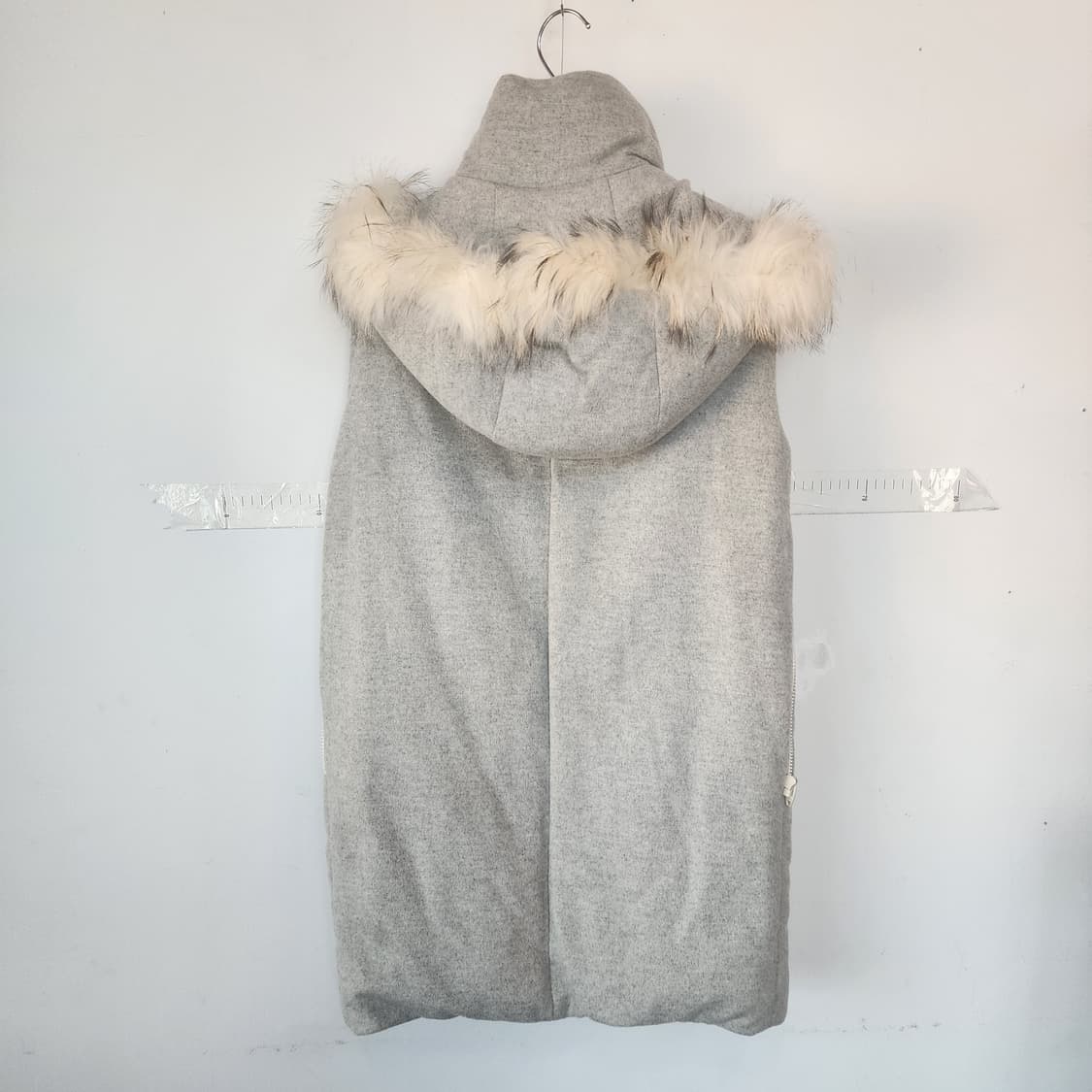 DEWL 후드 퍼 베스트 조끼 그레이 상품이미지7