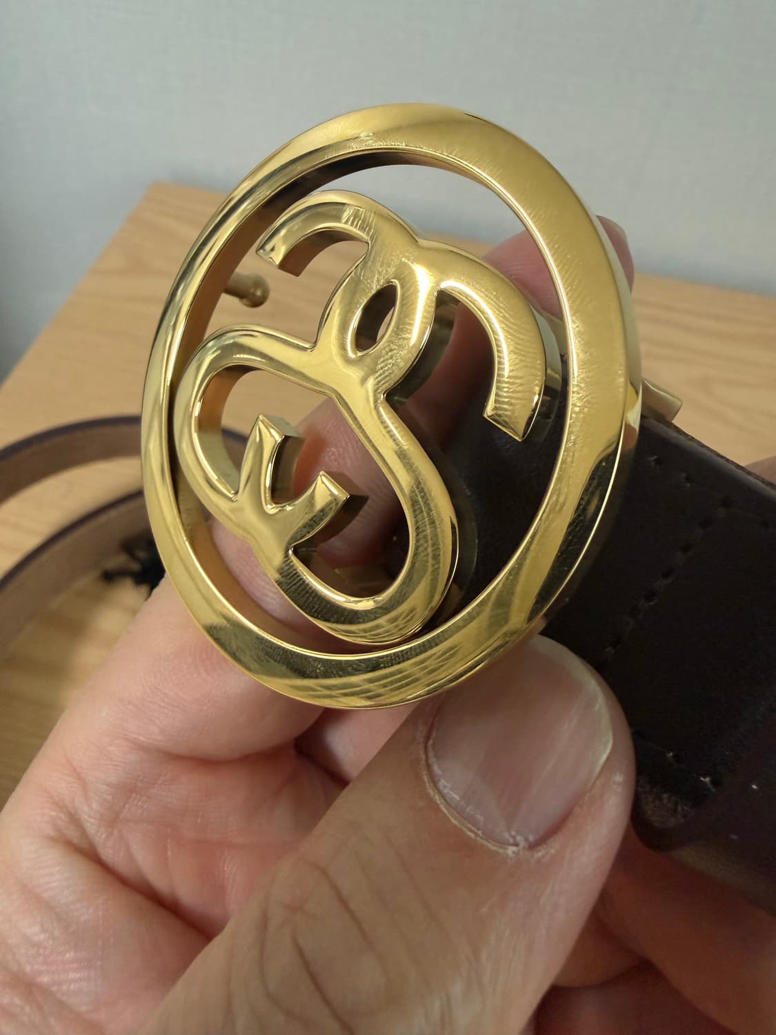 스투시 SS 링크 버클 벨트 브라운 S-M 상품이미지2