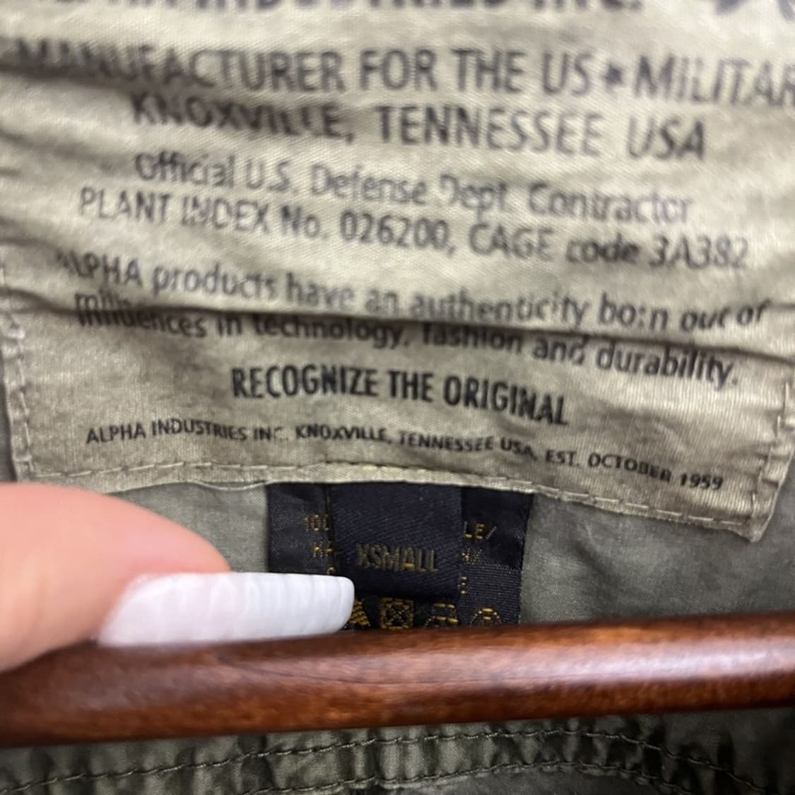 알파인더스트리 희귀 밀리터리 크롭 항공점퍼 자켓 XS C10838 상품이미지6