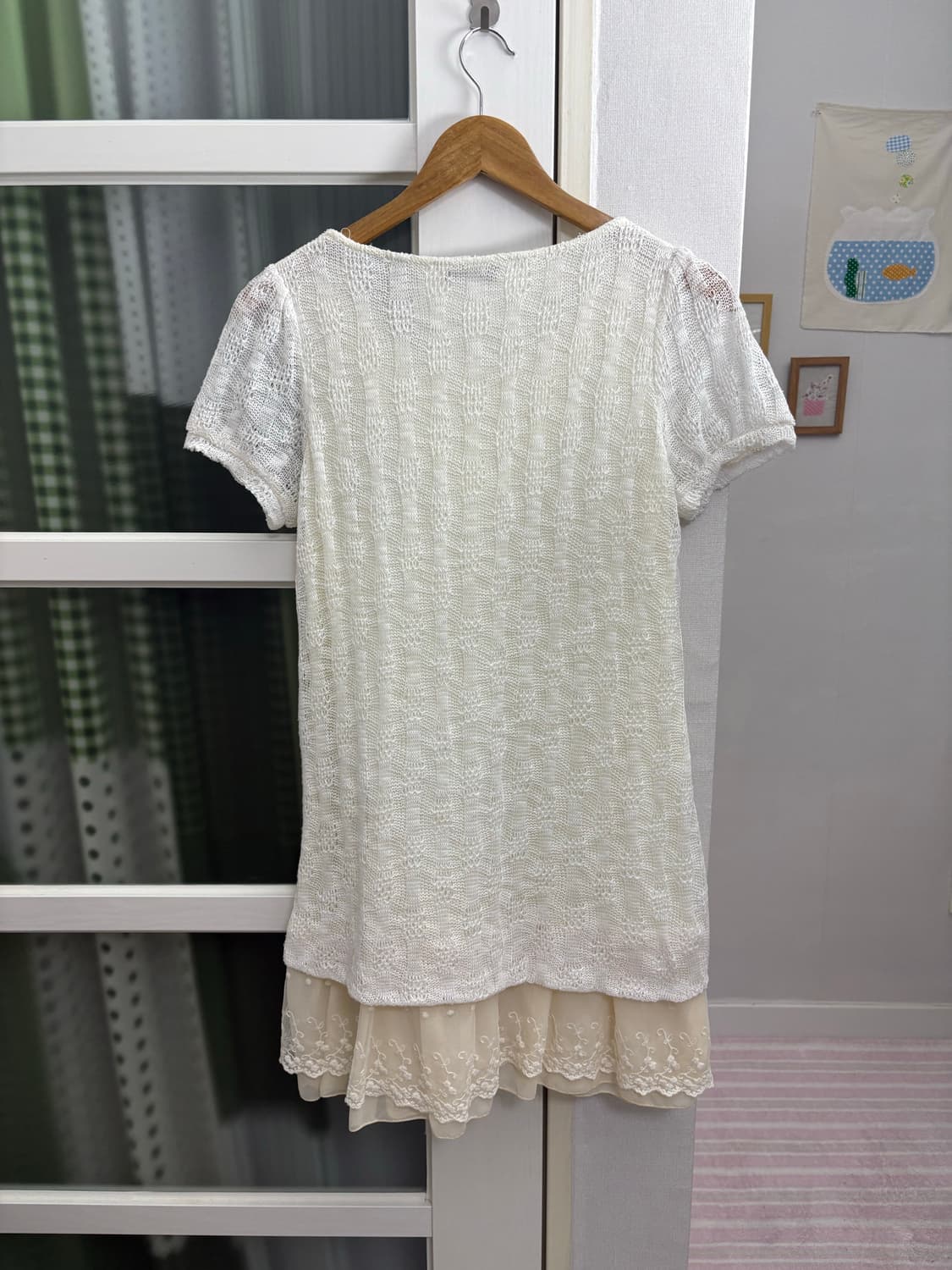 아이보리 레이스 니트 원피스 상품이미지7