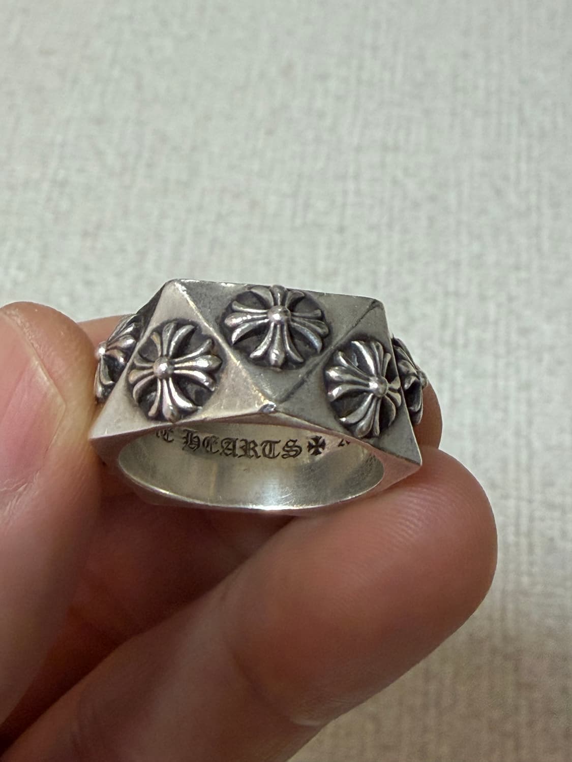 [US10.5, 한국 23호] 크롬하츠 펜타곤 플러스링  상품이미지5