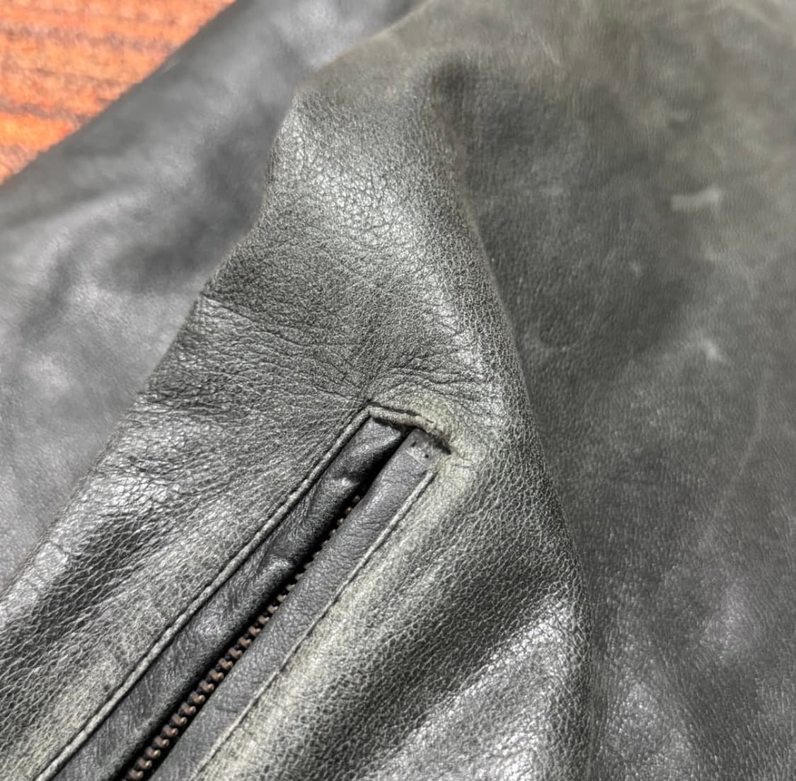 00‘s 캘빈클라인 가죽 라이더 자켓 상품이미지5