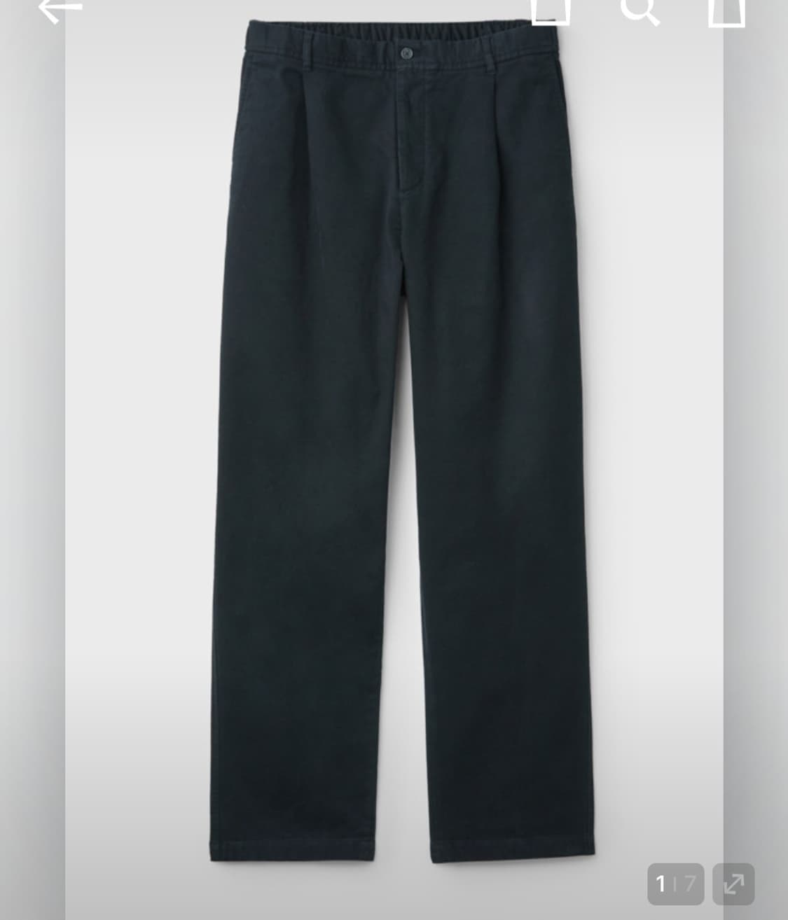 에피그램 코튼 위켄드 원턱 팬츠 차콜 86 상품이미지4