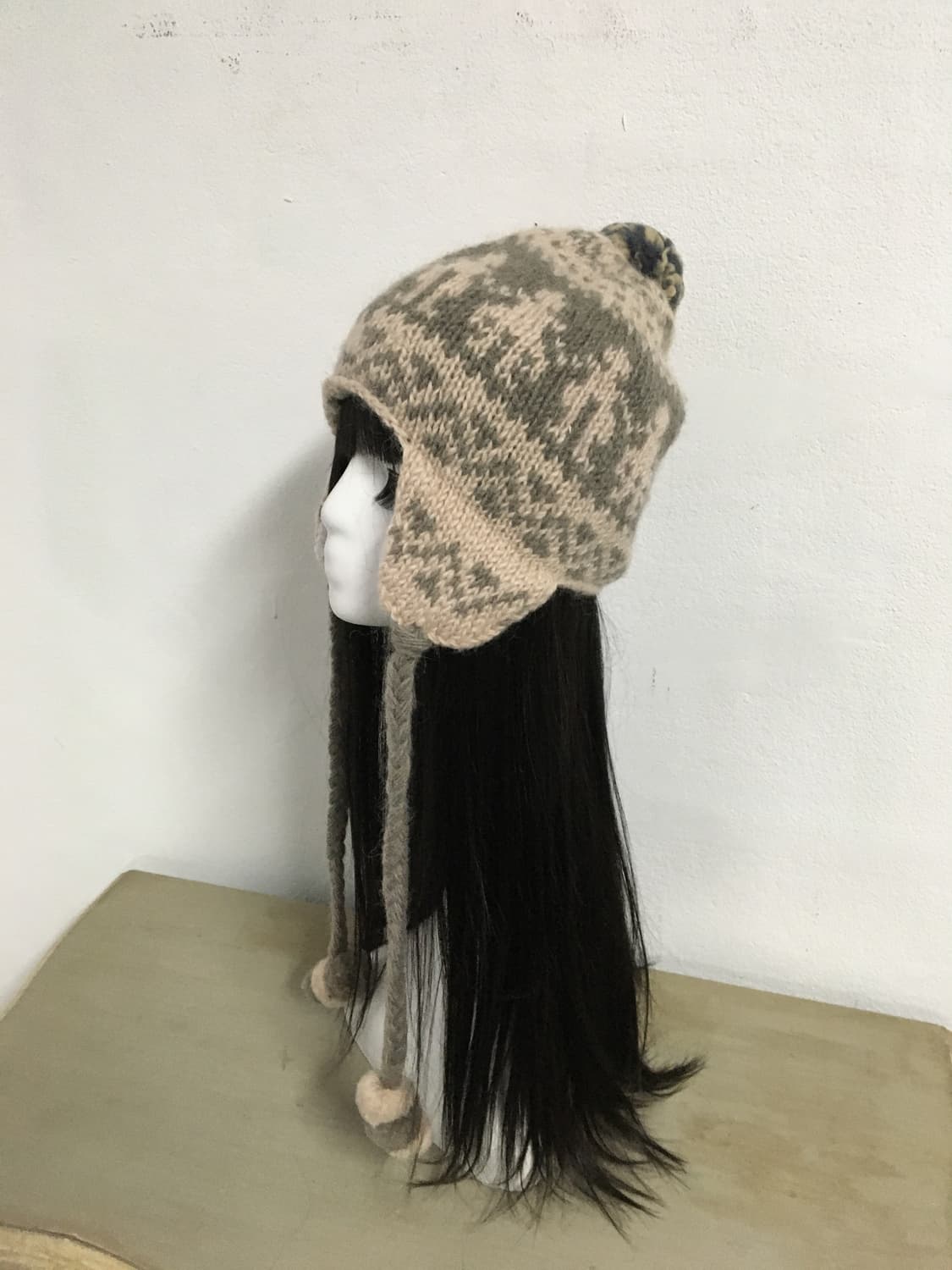  pom pom nordic pattern knit beanie 상품이미지1