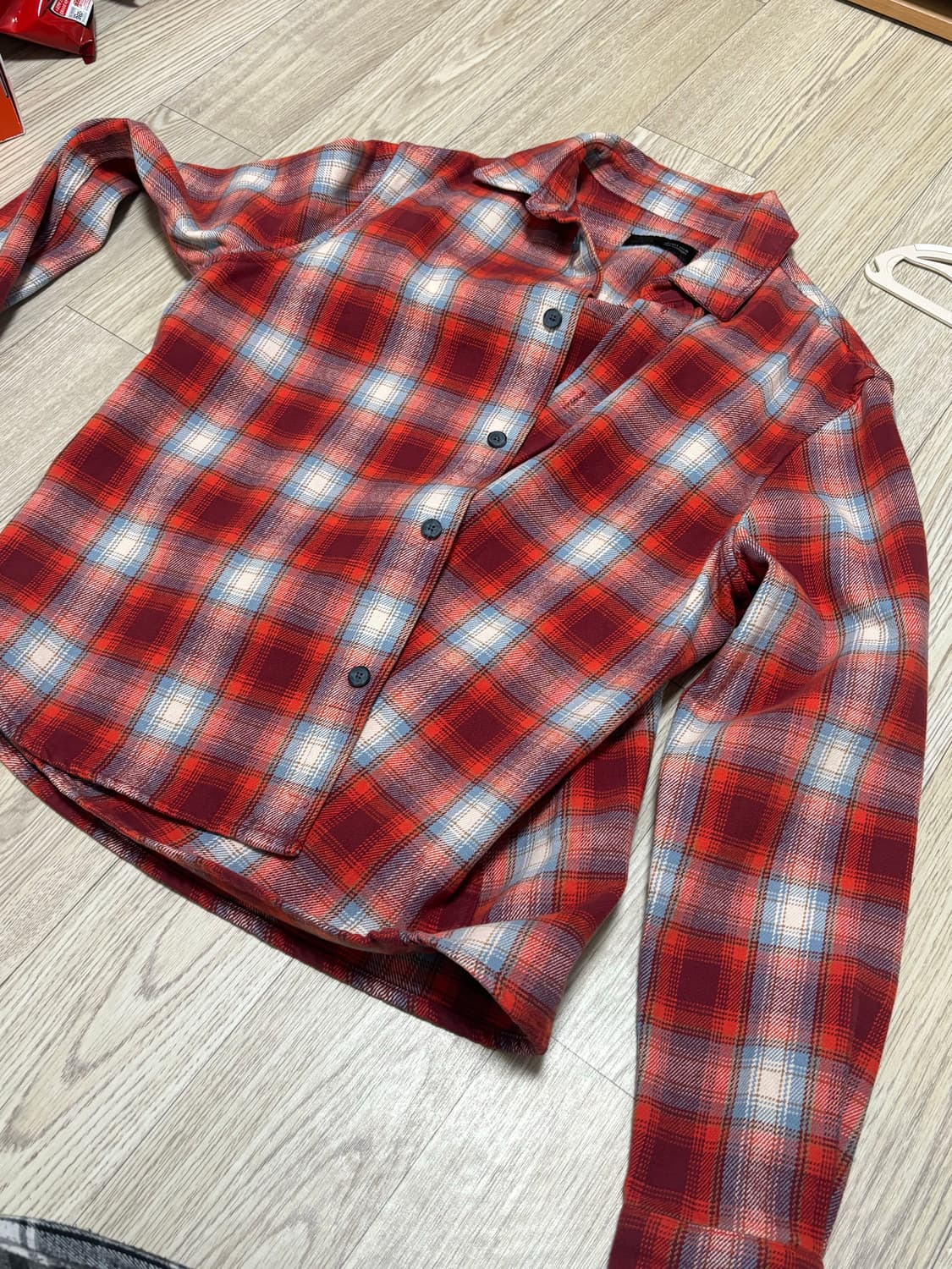 자라 플란넬 체크 셔츠 상품이미지3