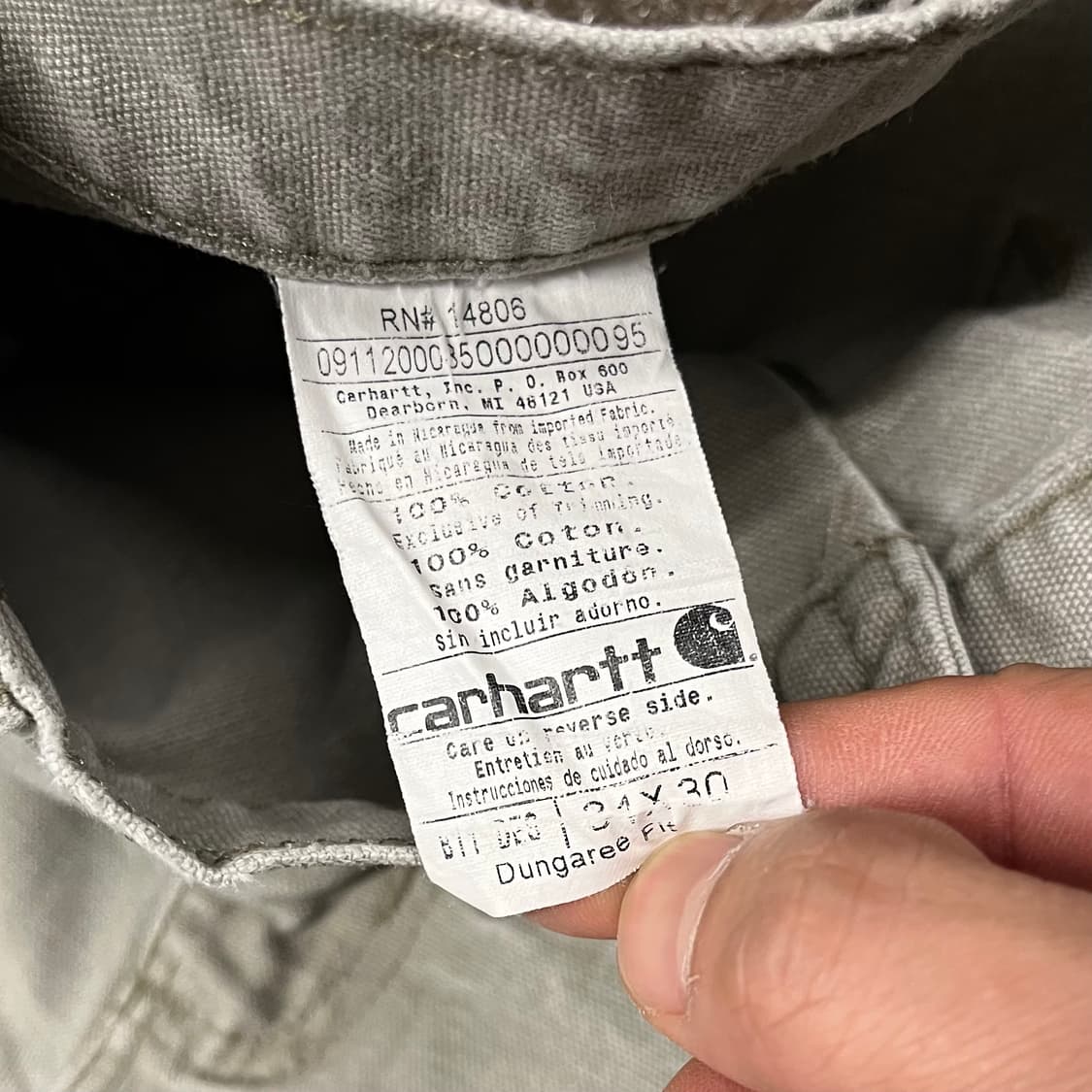 Carhartt B11 데저트 카펜터 팬츠 (33“) 상품이미지6