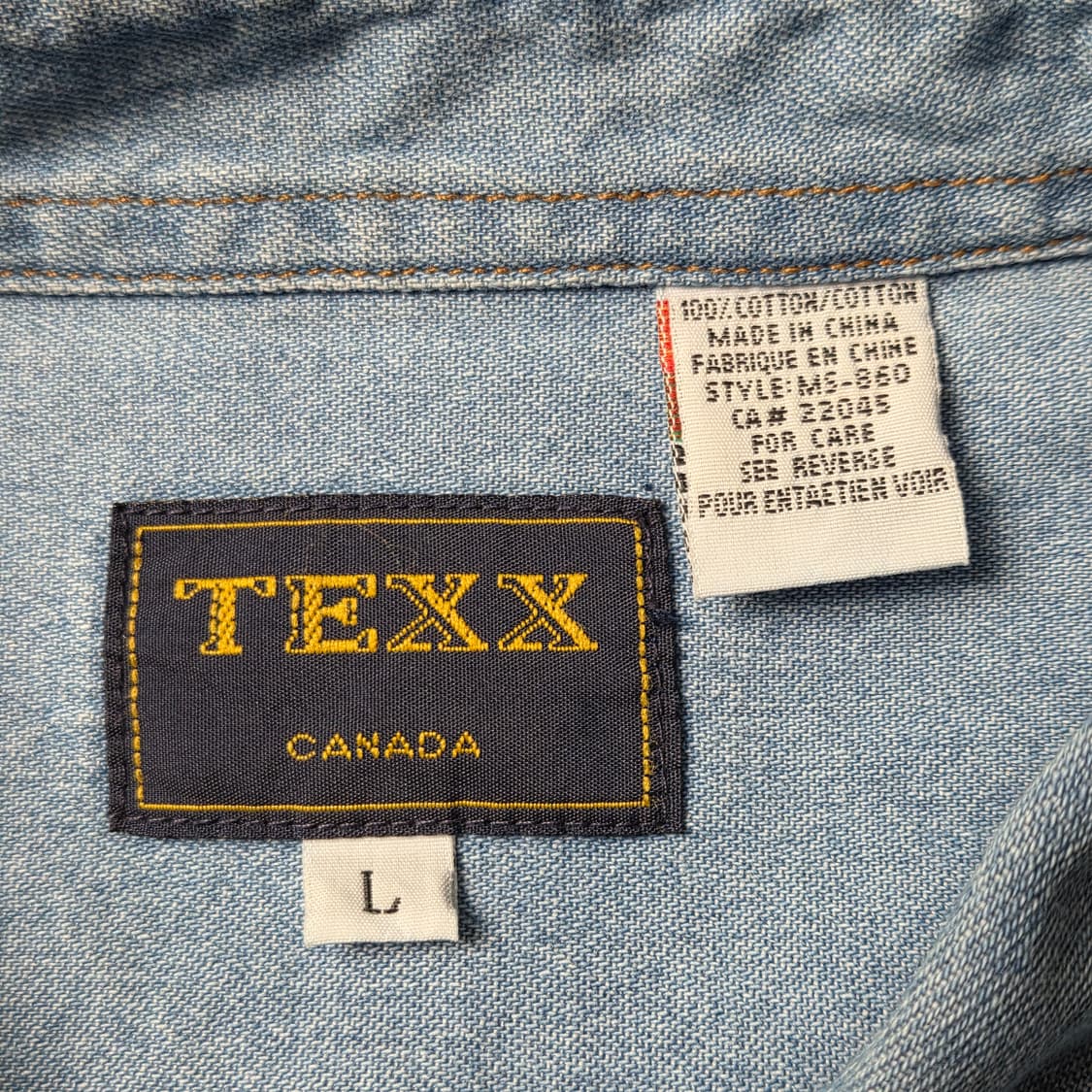 TEXX 빈티지 버튼다운칼라 코튼 데님 셔츠 A00649 상품이미지10