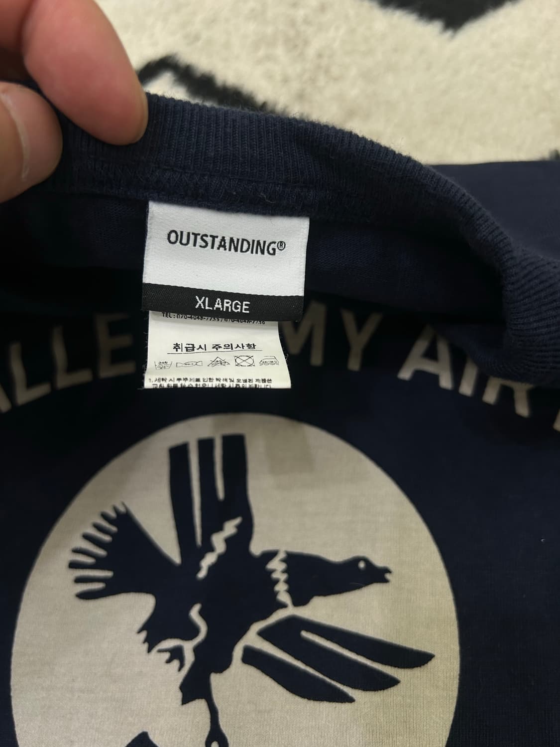 [XL]아웃스탠딩 육군 항공대 반팔/네이비 상품이미지4