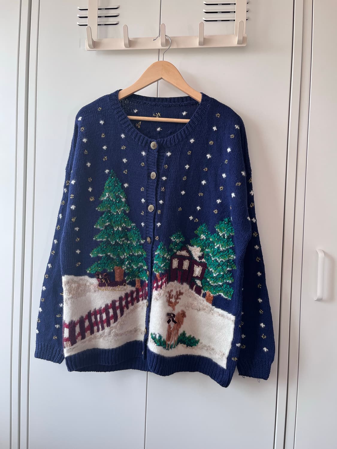 Northern treasures 크리스마스 겨울 풍경 니트 가디건  상품이미지4