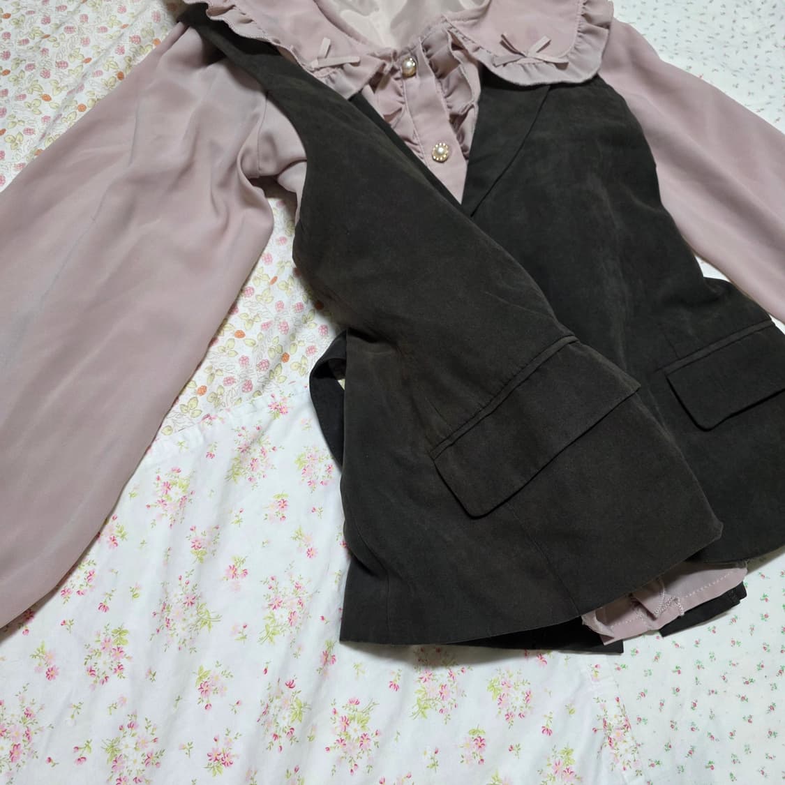 빈티지 에블린 공겜여주 블라우스 로걀 베스트 세트 히메갸루 리즈리사깔 상품이미지2