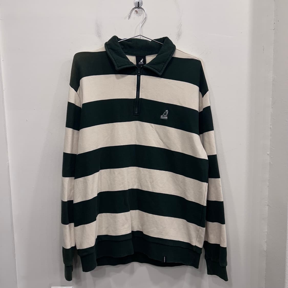 캉골 반집업 스트라이프 카라 럭비 스웻셔츠 상품이미지2
