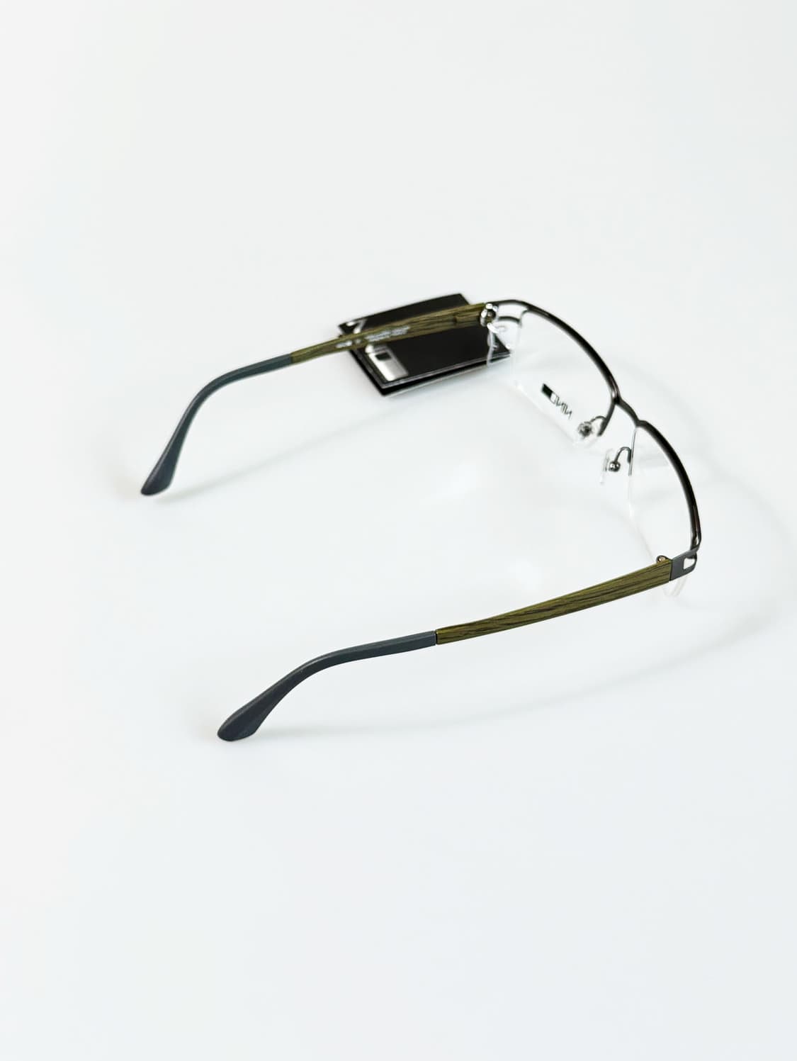 프랑스제 NINO EYEWEAR 반무테 메탈 스퀘어 빈티지 안경 상품이미지4