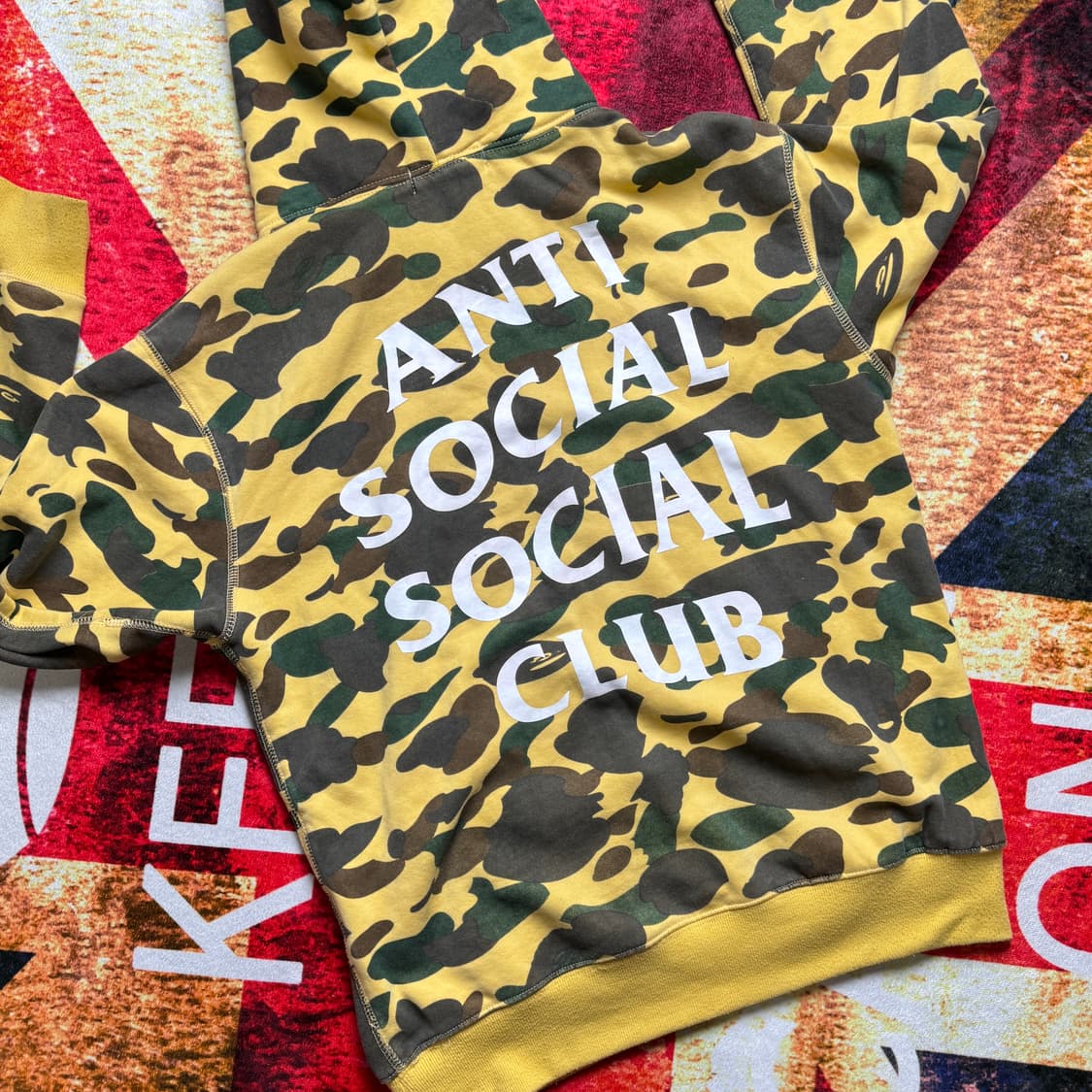 베이프x안티 소셜소셜클럽 카모 후드 / 남L or 여XL 상품이미지2