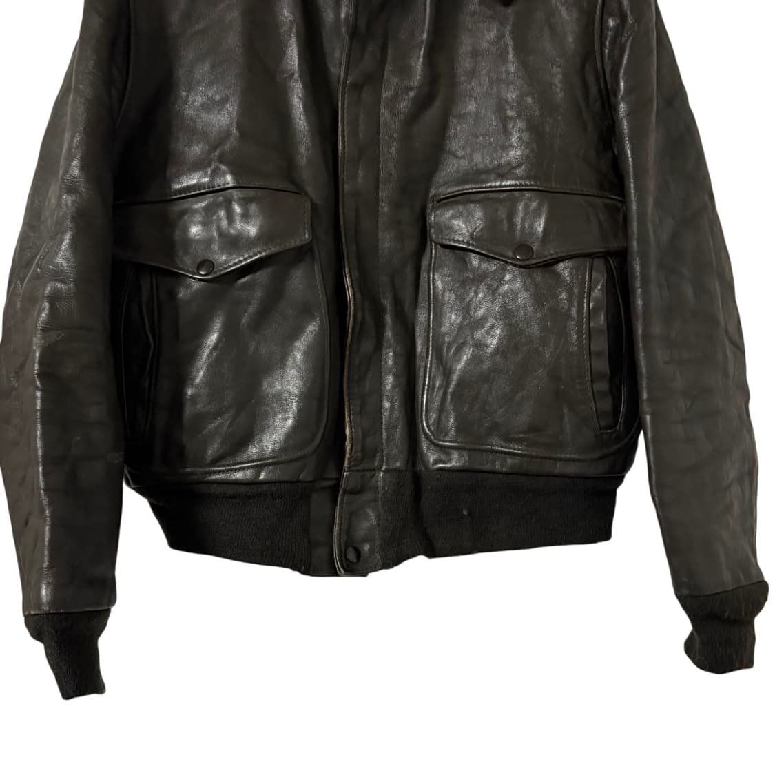 70s usa a-2 레더 플라이트 자켓 40 A2자켓 라이더자켓 상품이미지3