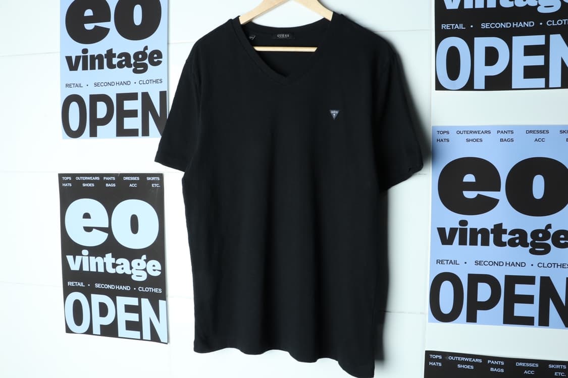 (2XL-3XL) 게스 반팔 티셔츠 블랙 빅사이즈 무지-7AF5 상품이미지2