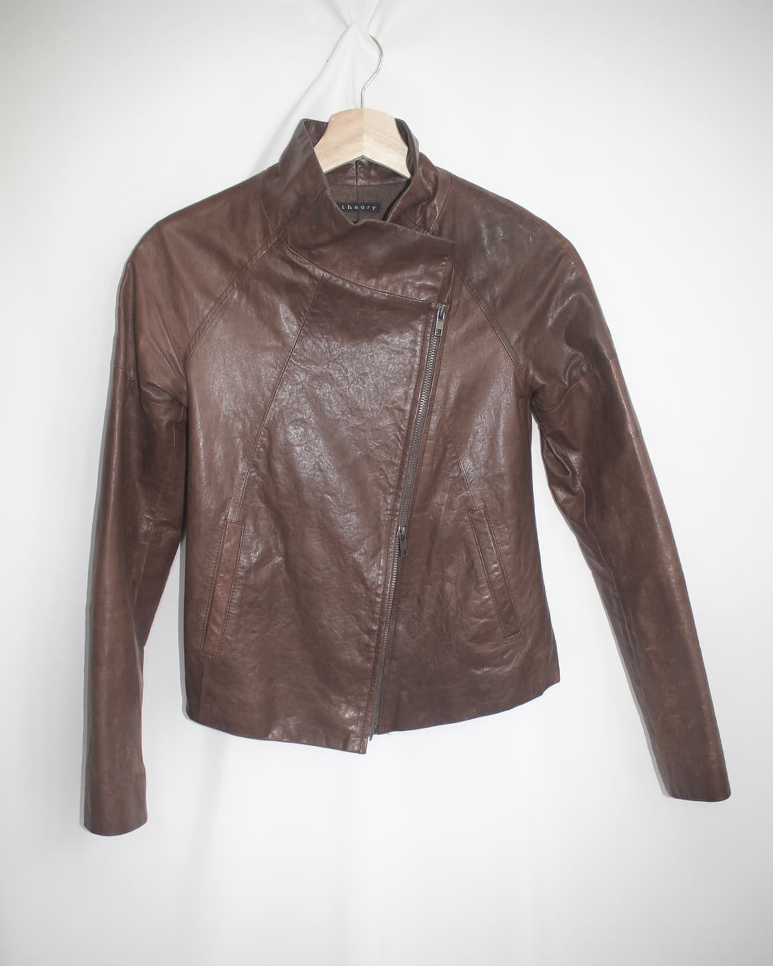 Theory leather skin high neck jacket 상품이미지2