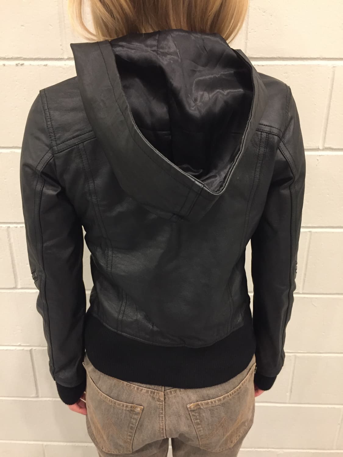 ozoc 레더 후드 자켓 상품이미지6