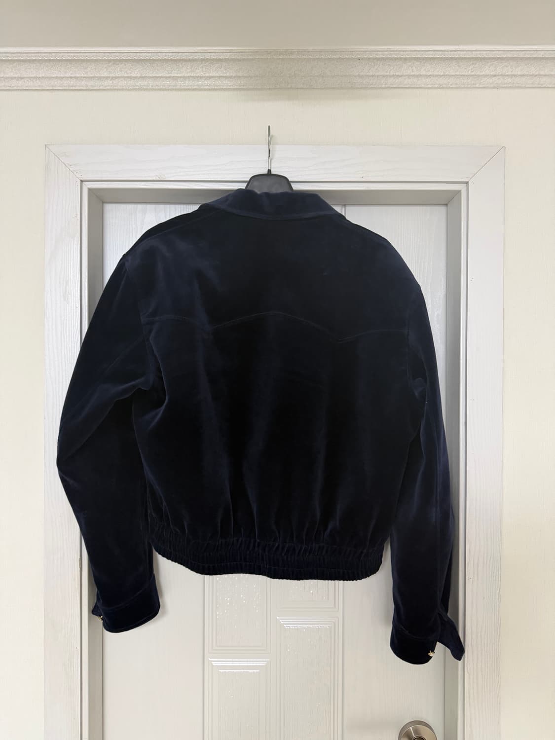 노이어 벨벳 웨스턴 크롭 블루종 (네이비) 52 상품이미지7