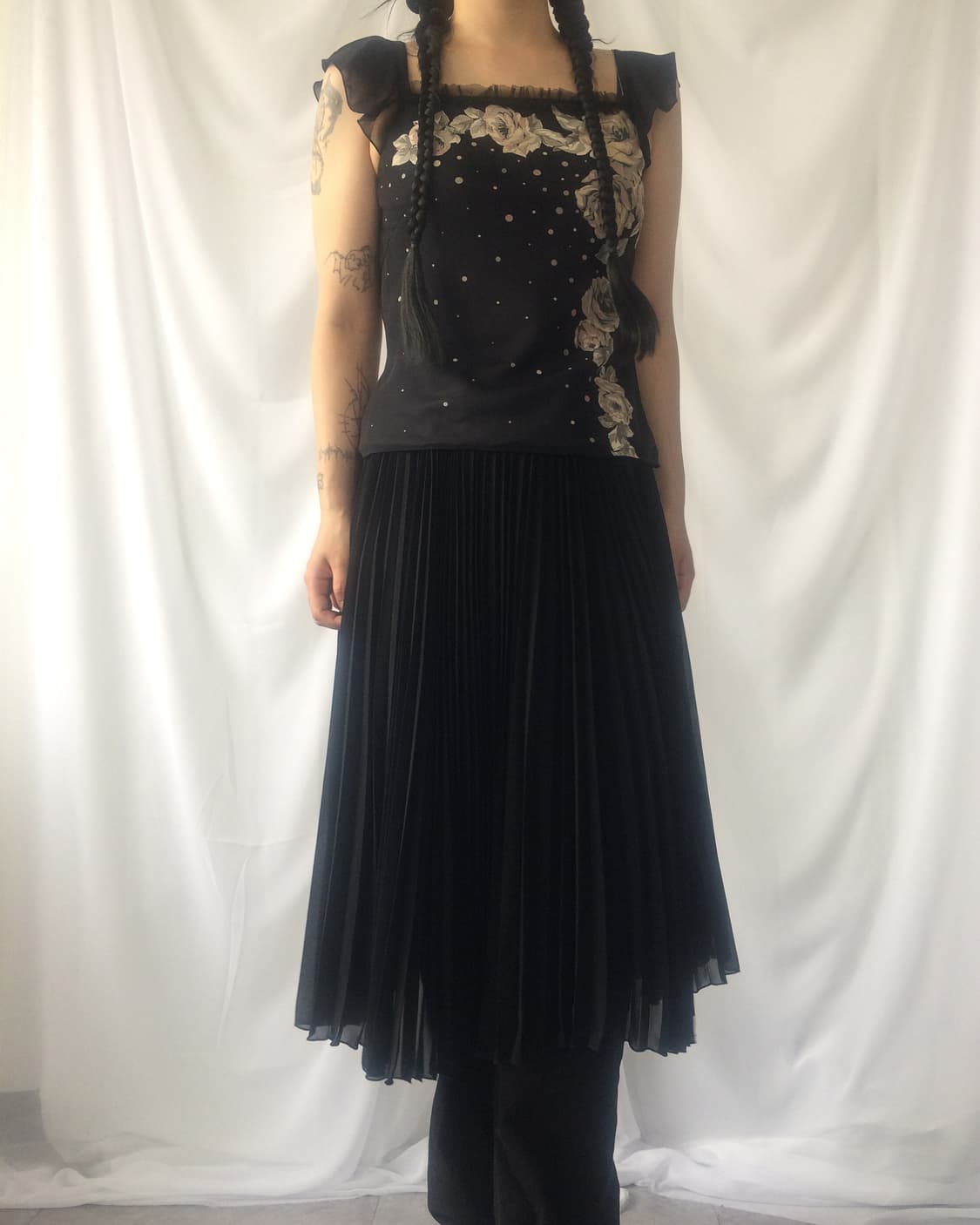 Flower printing point sleeveless 상품이미지7