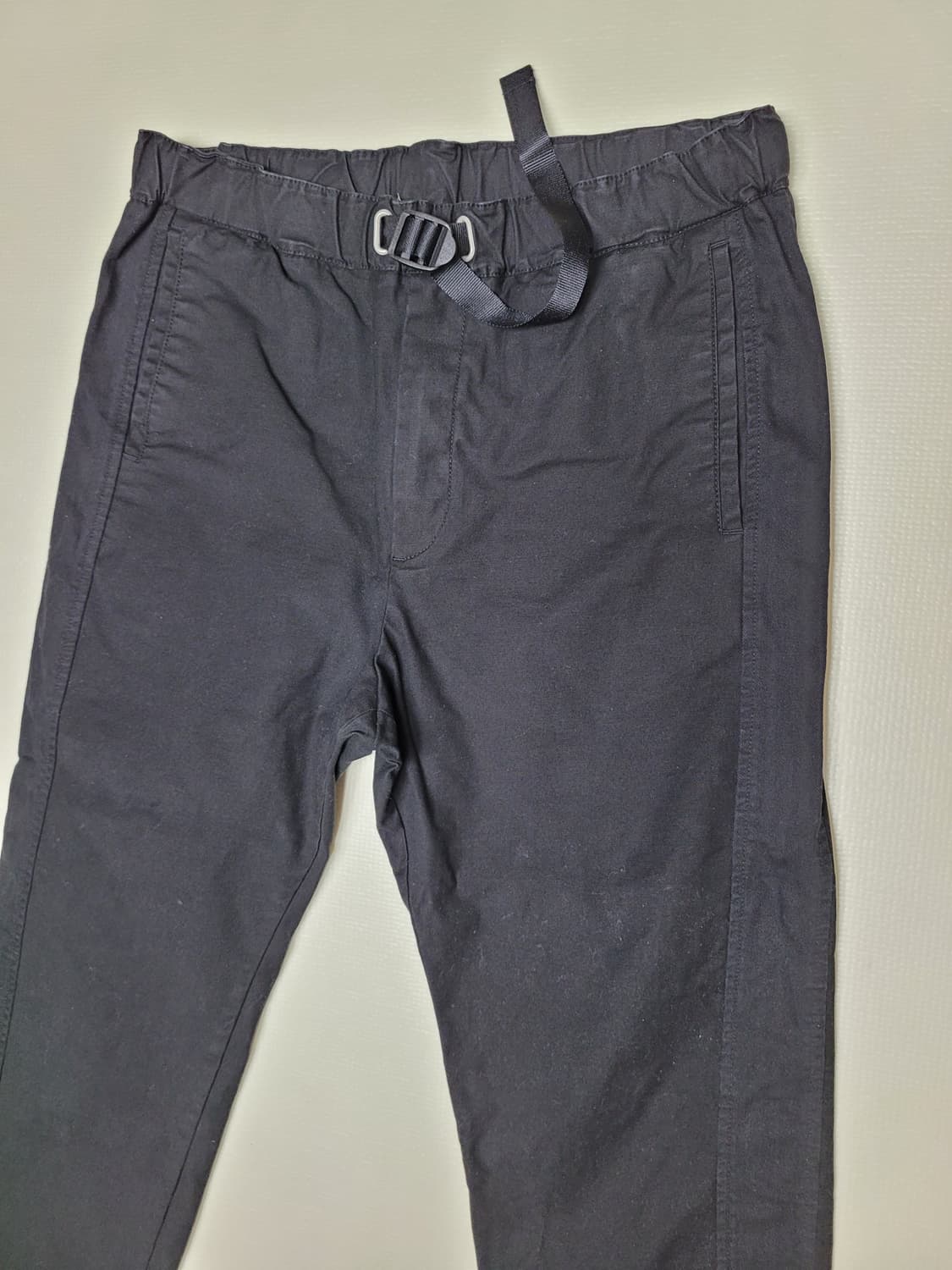 에잇세컨즈 8Seconds 밴딩 버클 면바지 33 블랙 상품이미지3