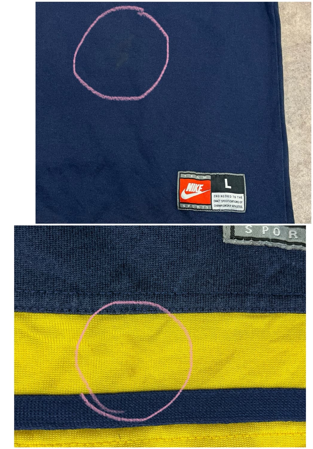 나이키 미시간 울버린스 풋볼팀 웜업져지 네이비 L #csz3000 상품이미지5